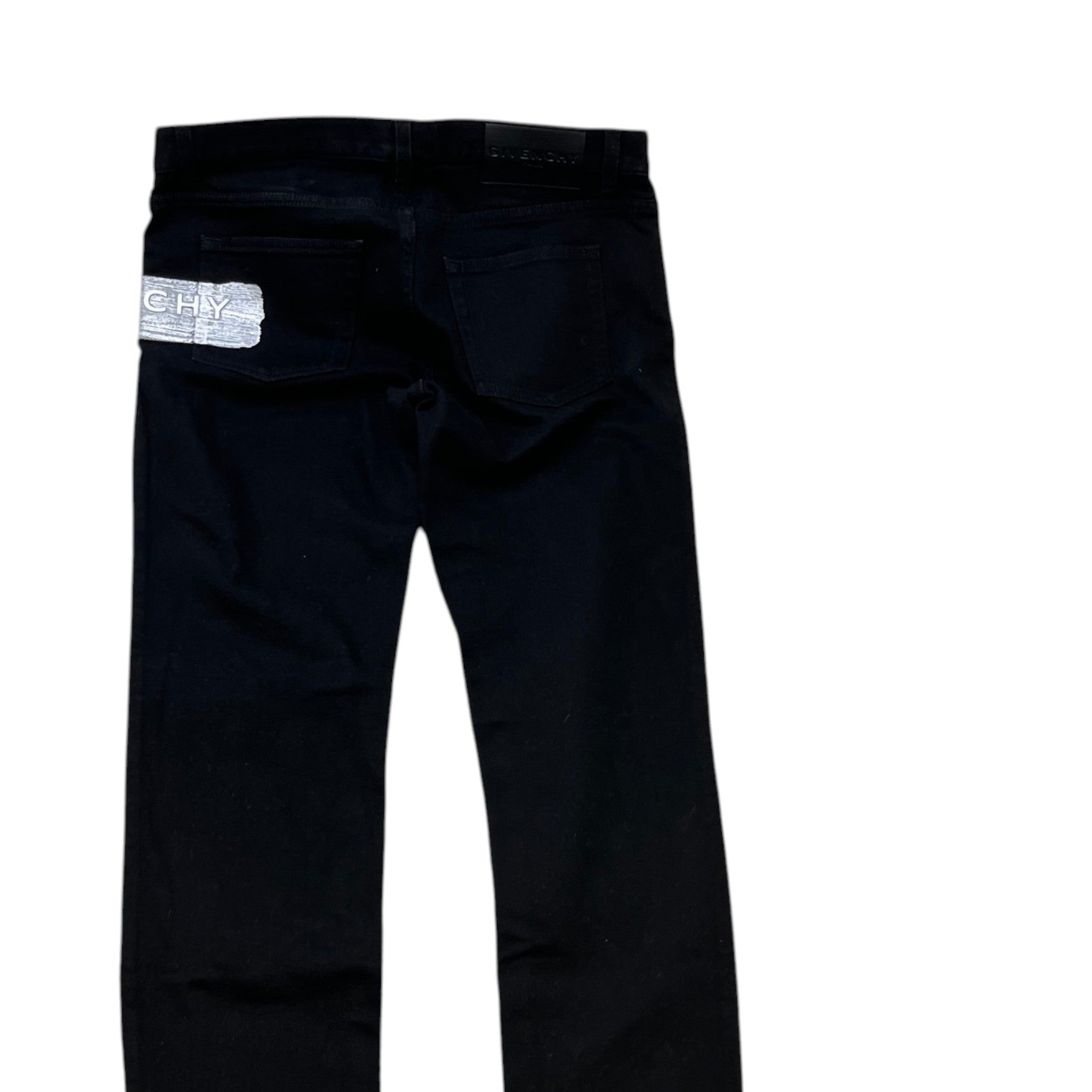 Men's Plaque Logo Jeans Black Size IT 48 / UK 32