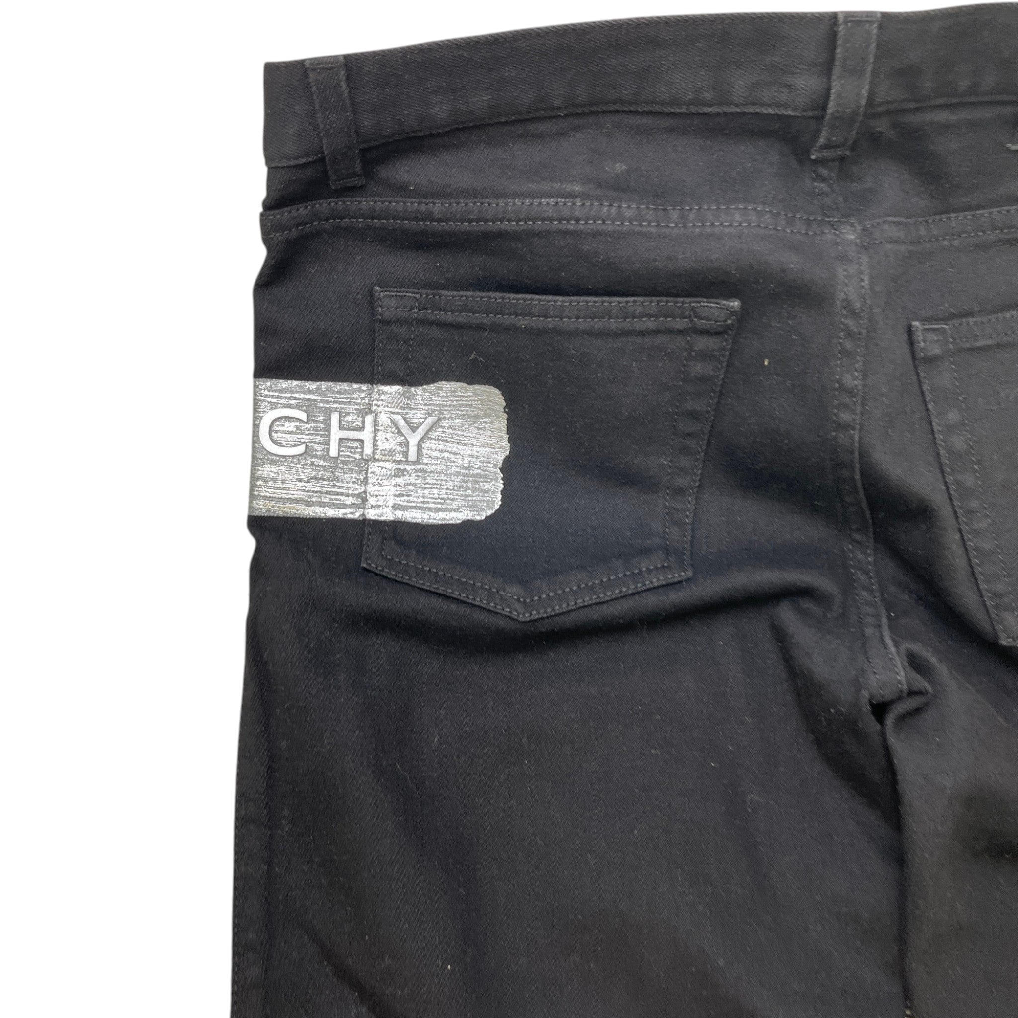Men's Plaque Logo Jeans Black Size IT 48 / UK 32
