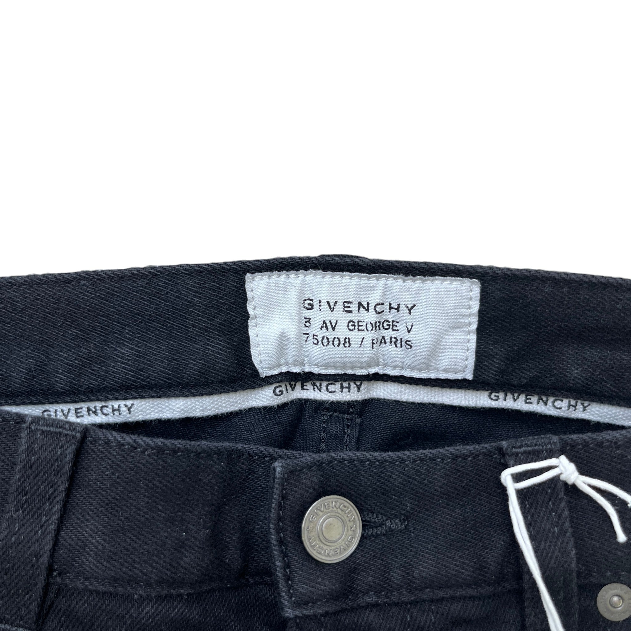 Men's Plaque Logo Jeans Black Size IT 48 / UK 32