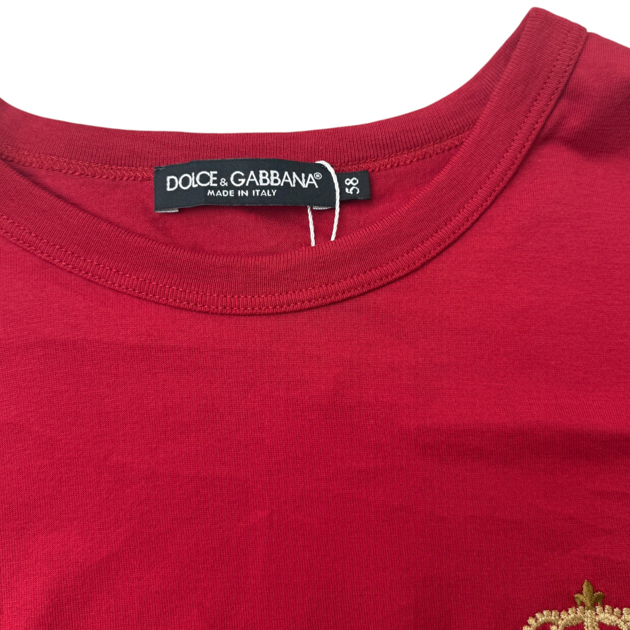 Men's Bee Crown Logo T-Shirt Red Size XXXL