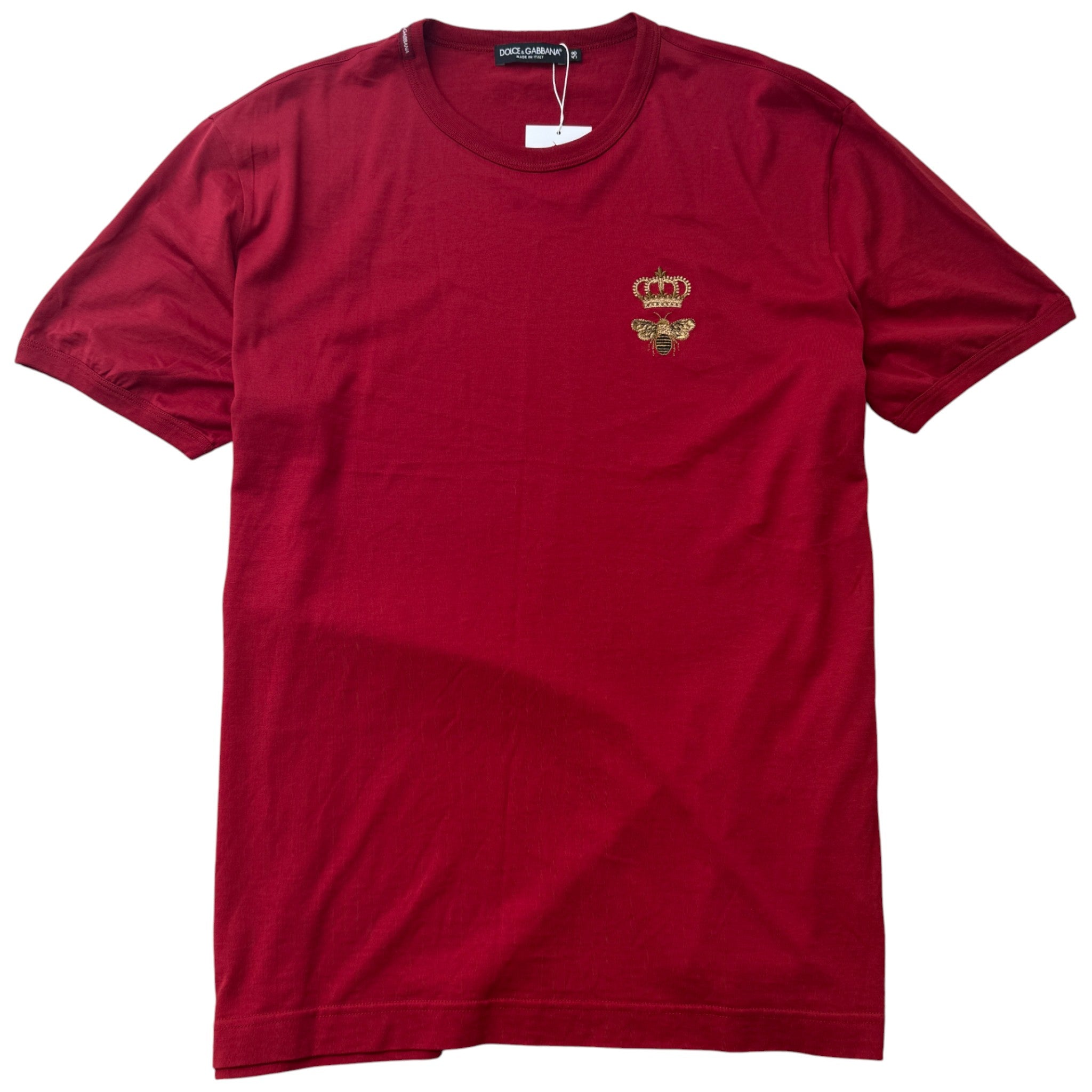 Men's Bee Crown Logo T-Shirt Red Size XXXL