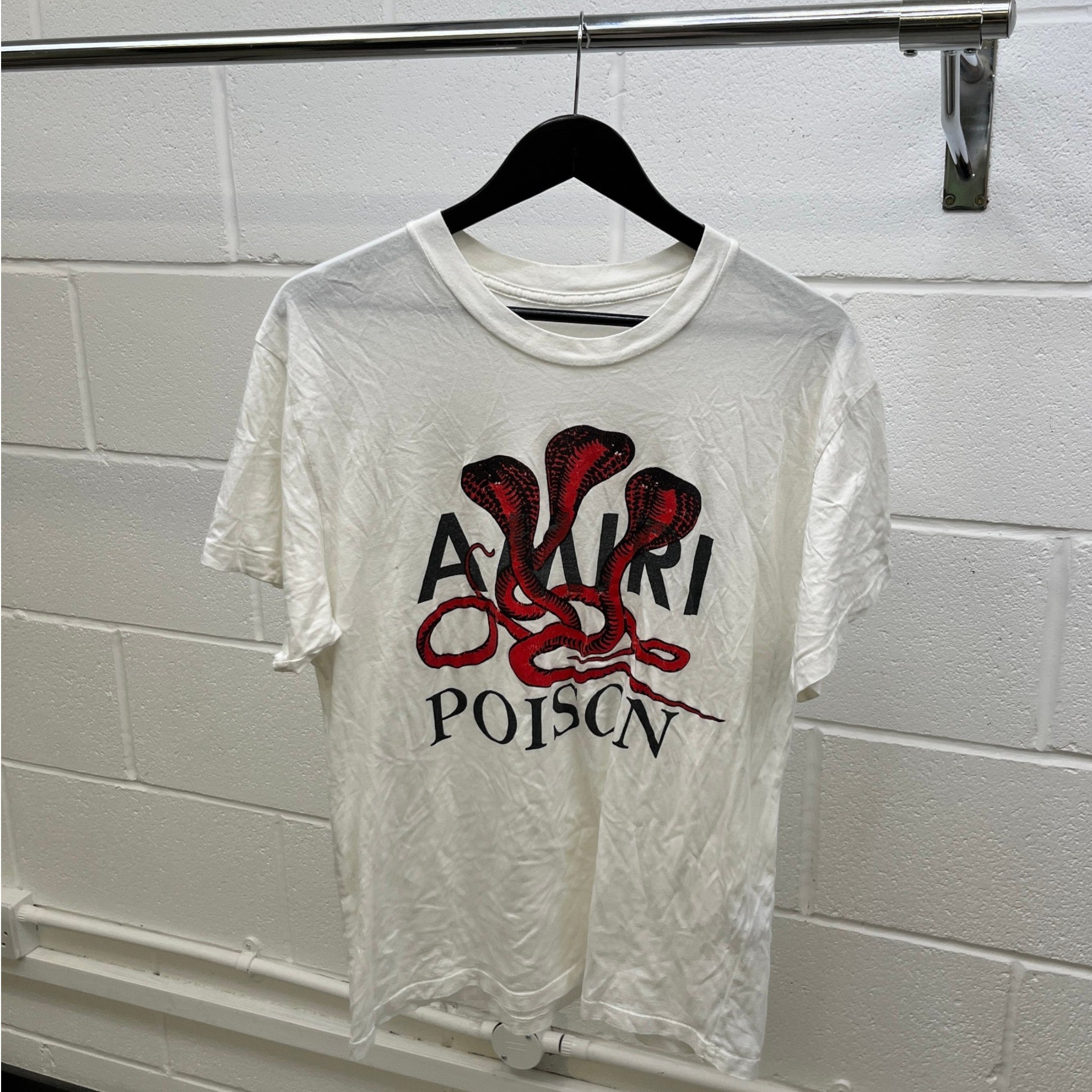 Men's Snake Poison T-Shirt White Size XS
