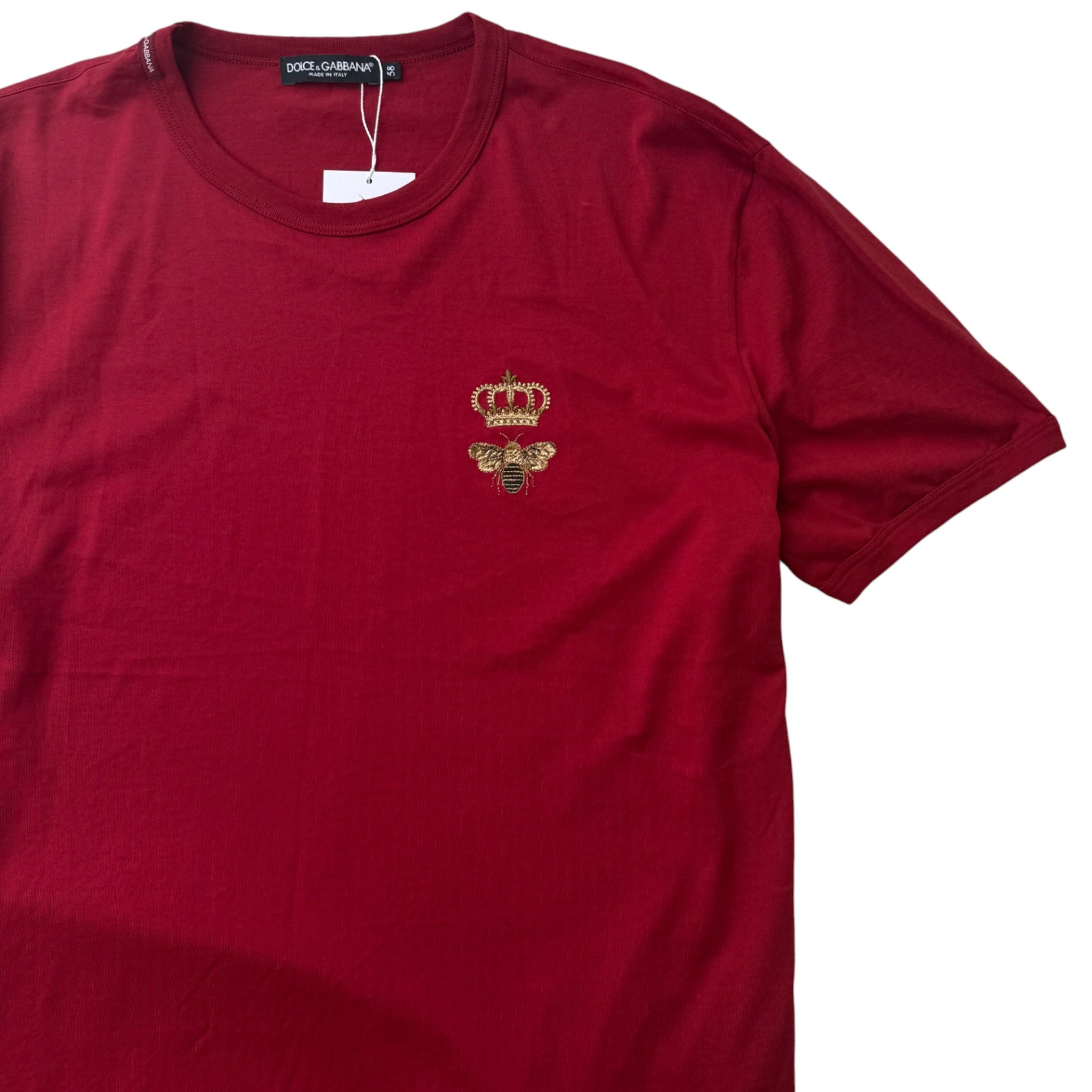 Men's Bee Crown Logo T-Shirt Red Size XXXL