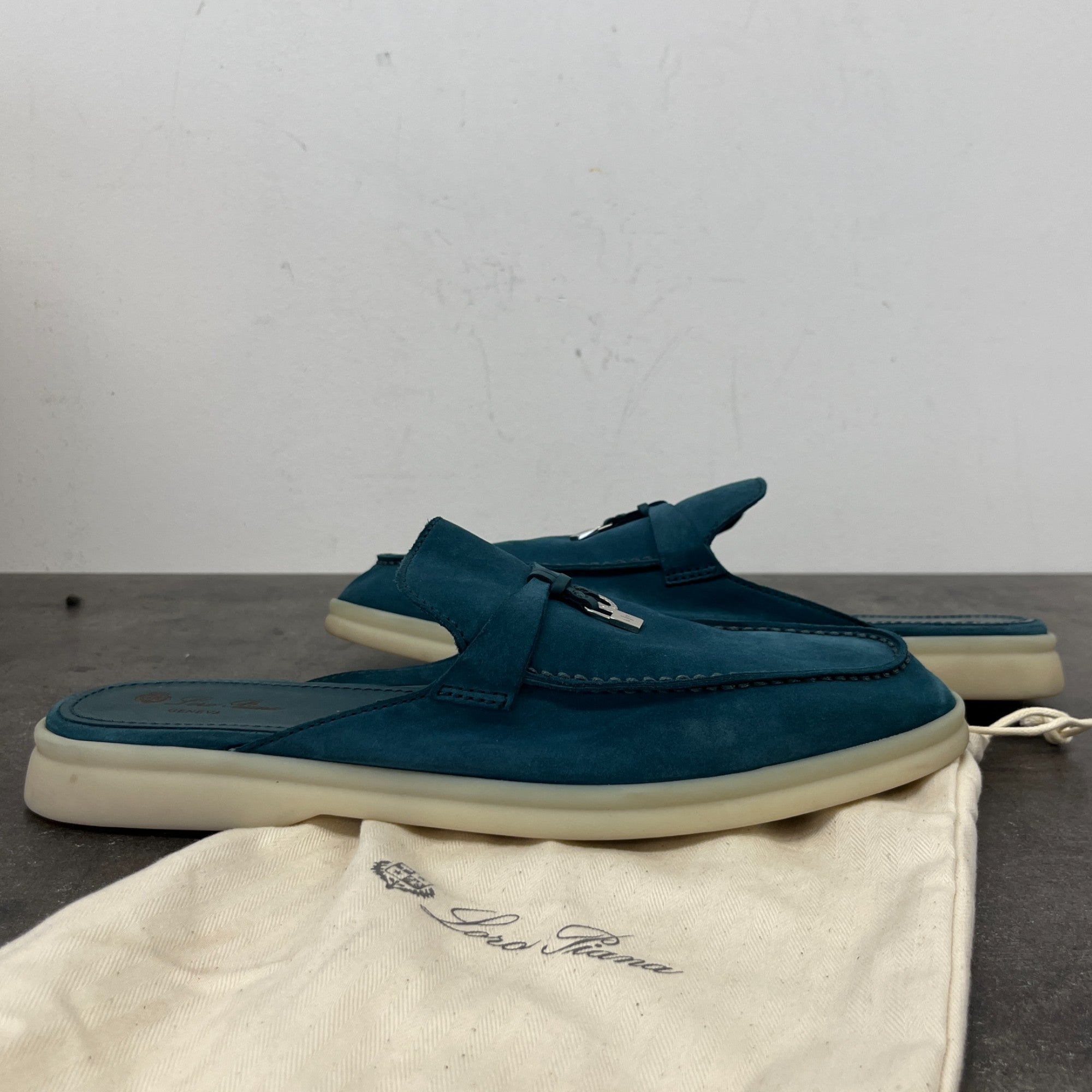 Women's Babouche Charms Summer Walk Loafers Blue Size EU 41 / UK 8