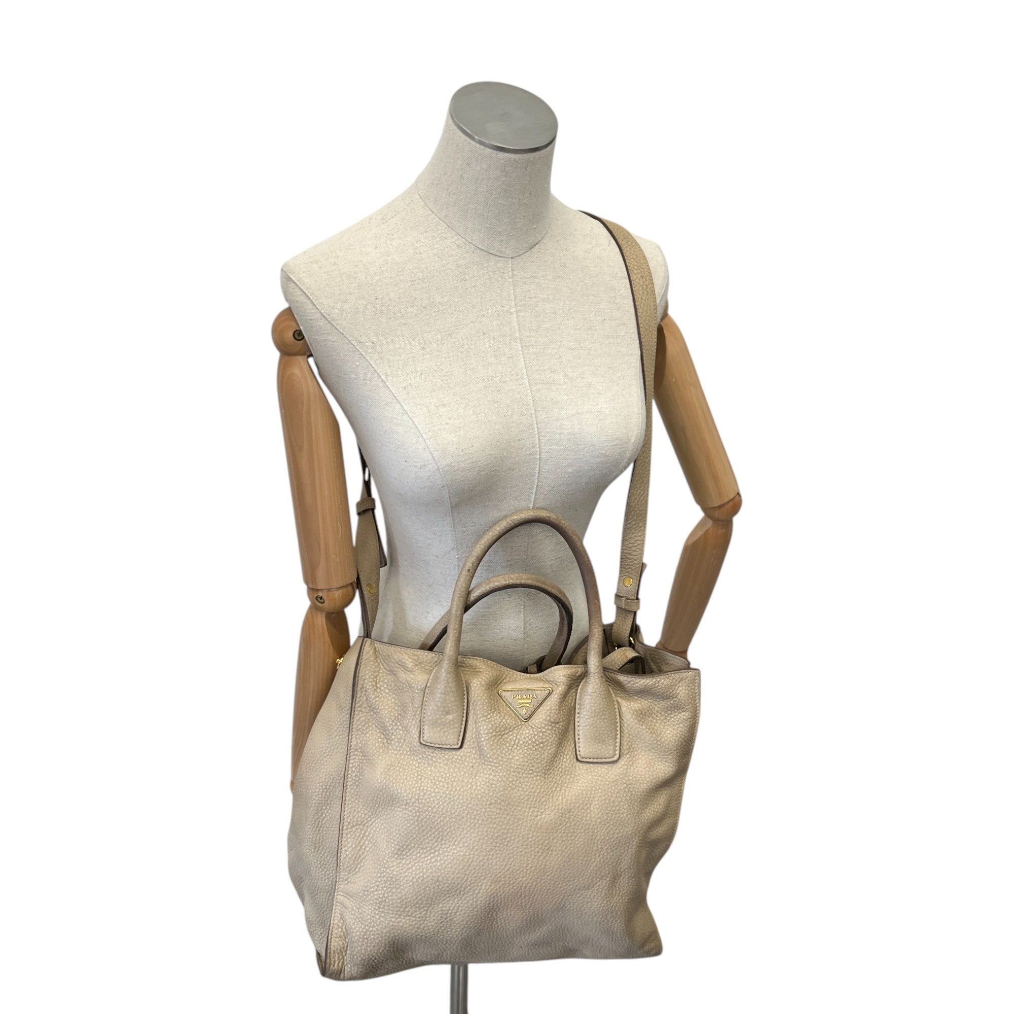 Women's Vitello Daino Tote Bag Beige