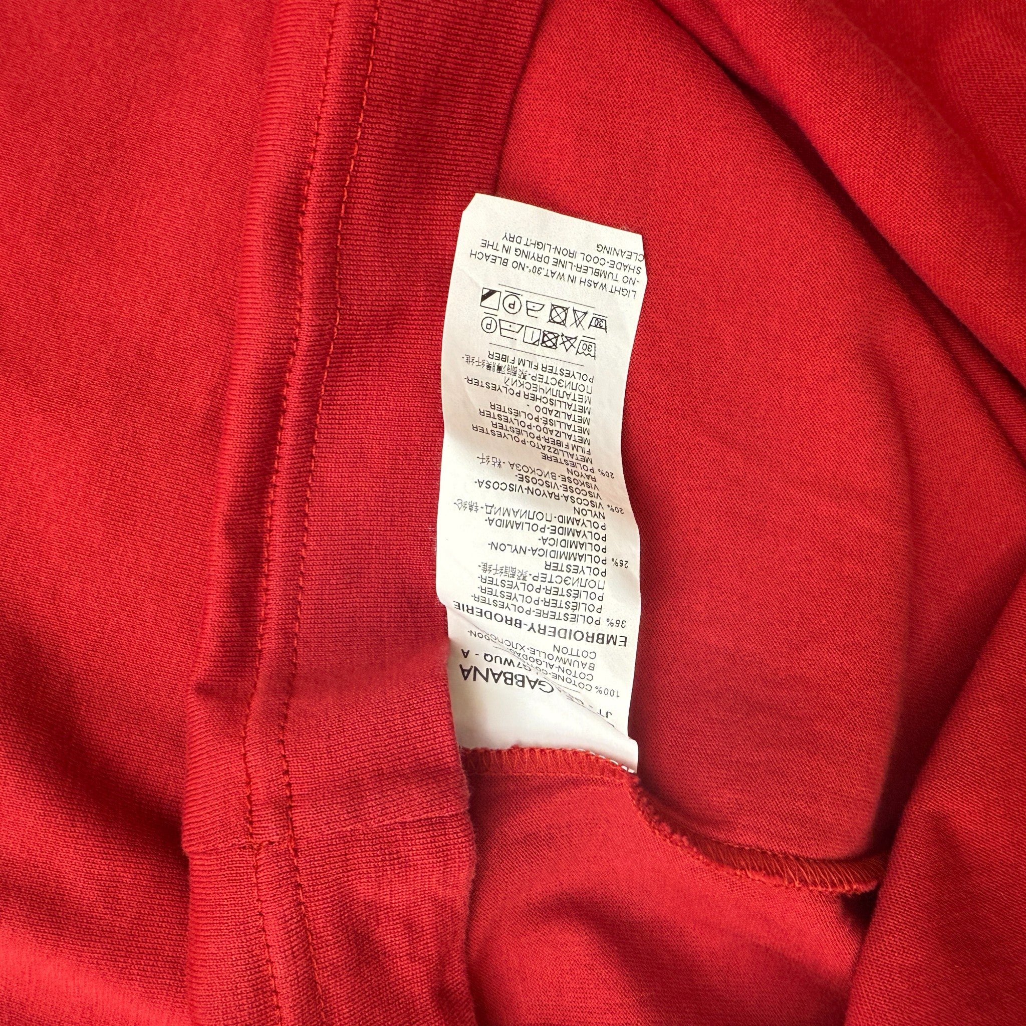 Men's Bee Crown Logo T-Shirt Red Size XXXL