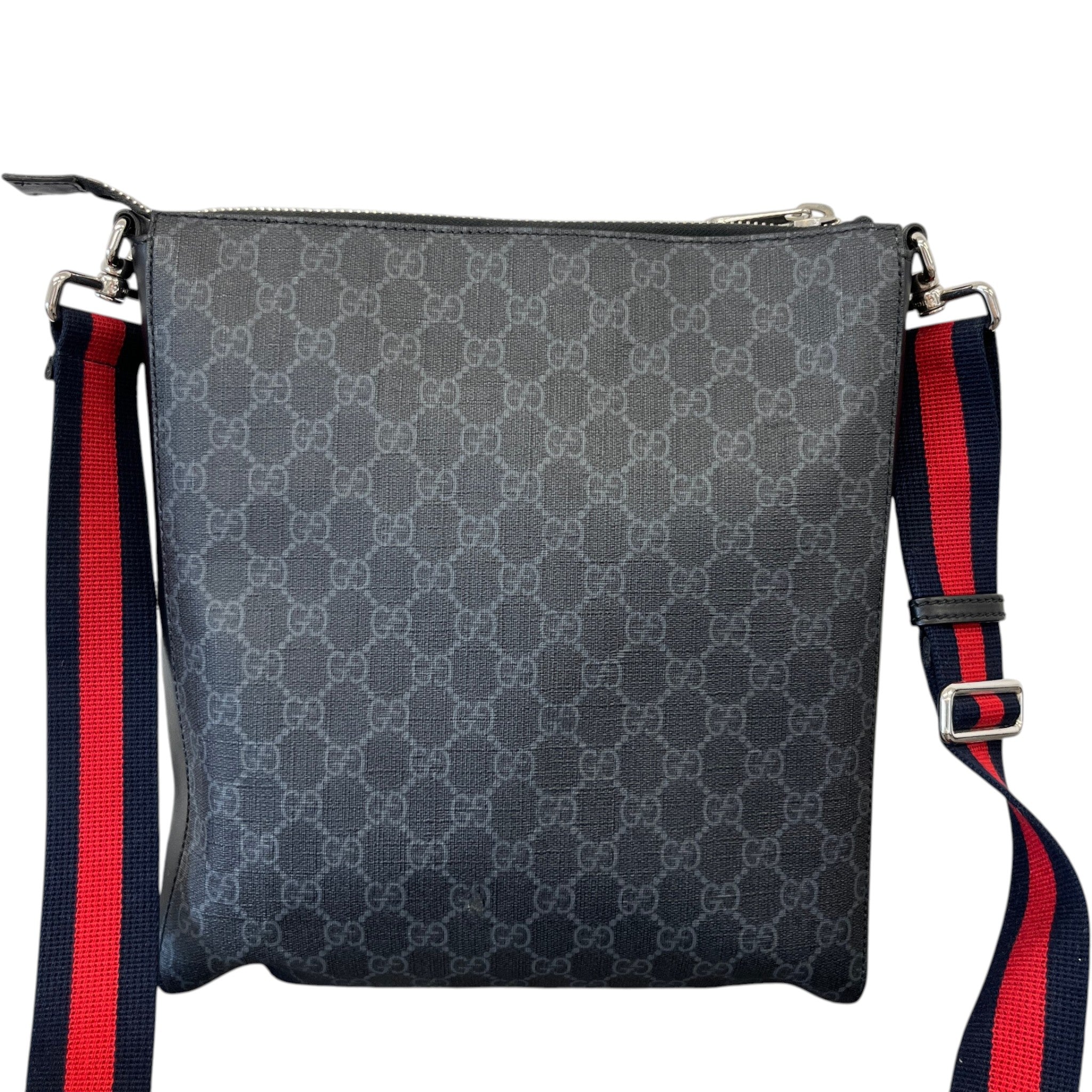 Men's Gg Supreme Web Messenger Bag Black