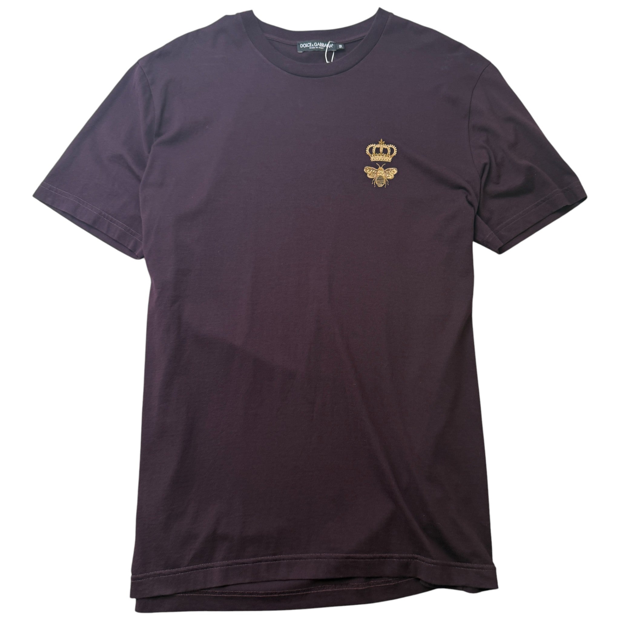 Men's Bee Crown Logo T-Shirt Burgundy Size XXXL