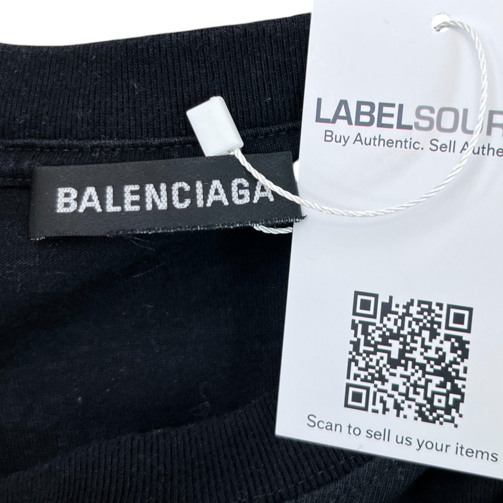 Men's Logo Print T-Shirt Black Size XXS