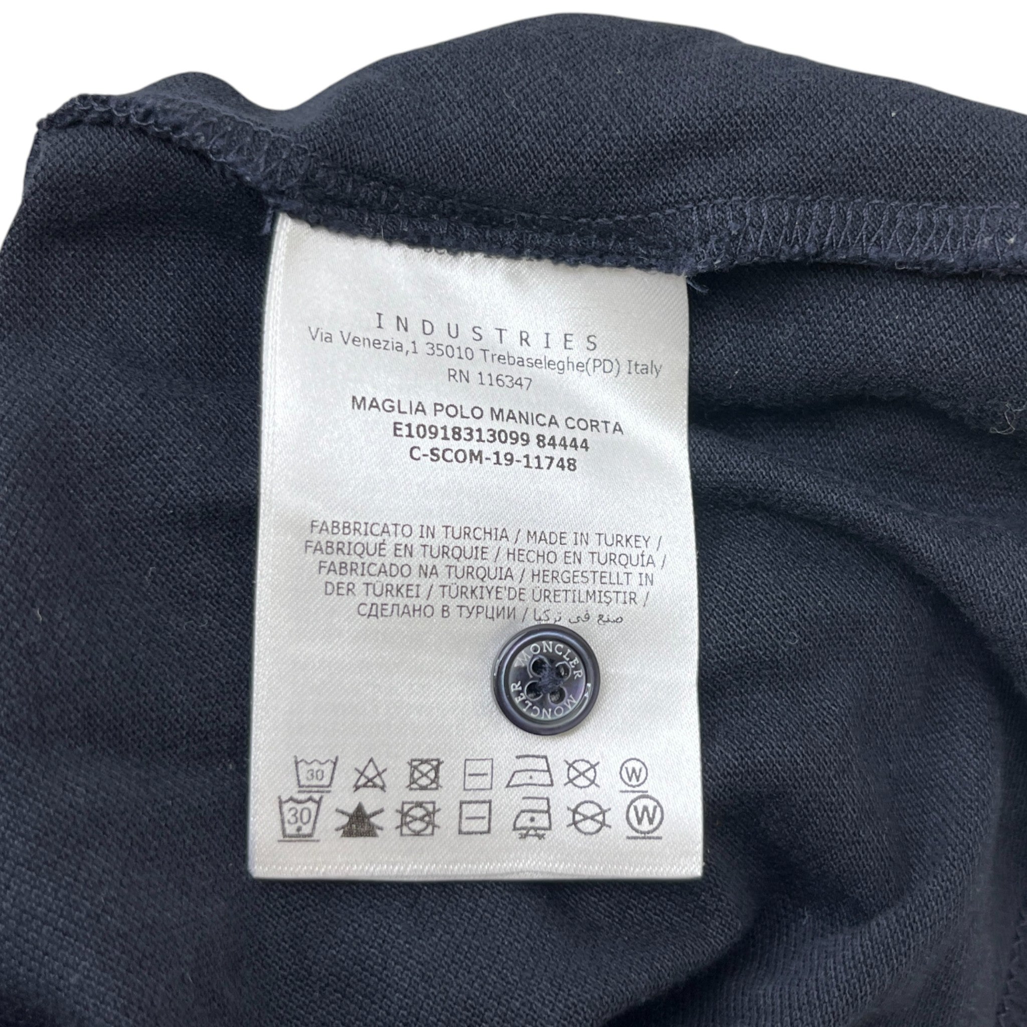 Men's Maglia Polo Manica Corta Polo Shirt Black Size M