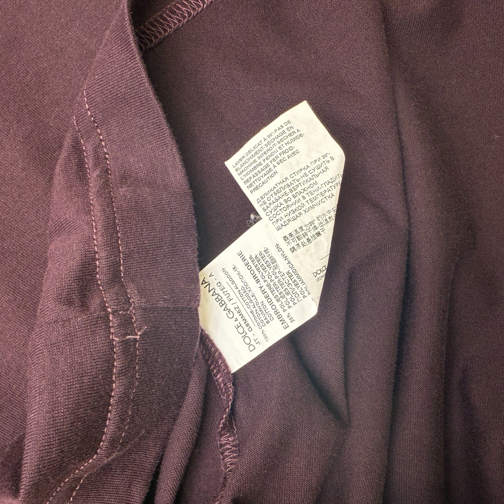 Men's Bee Crown Logo T-Shirt Burgundy Size XXXL