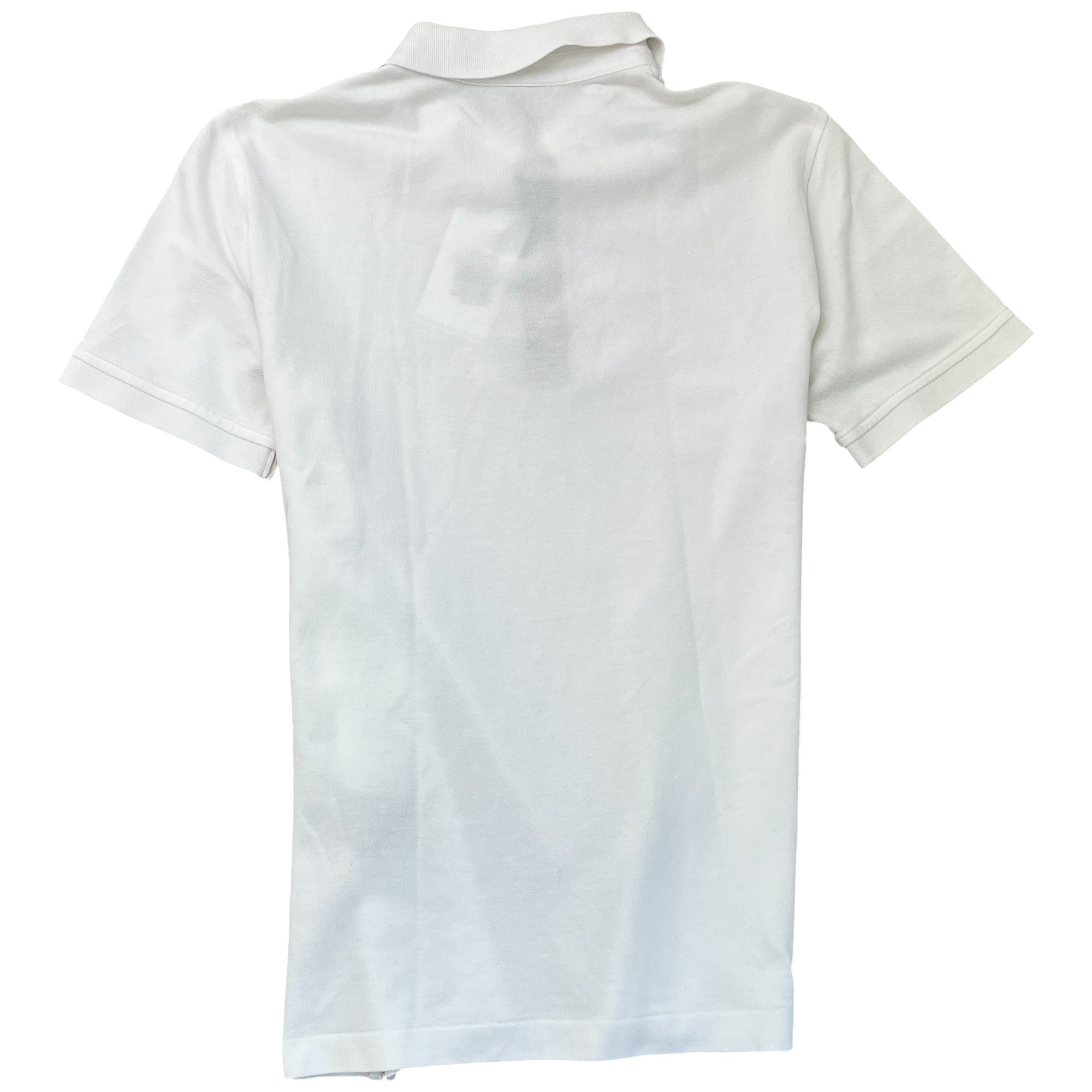 Men's Embroidered Logo Polo Shirt White Size S