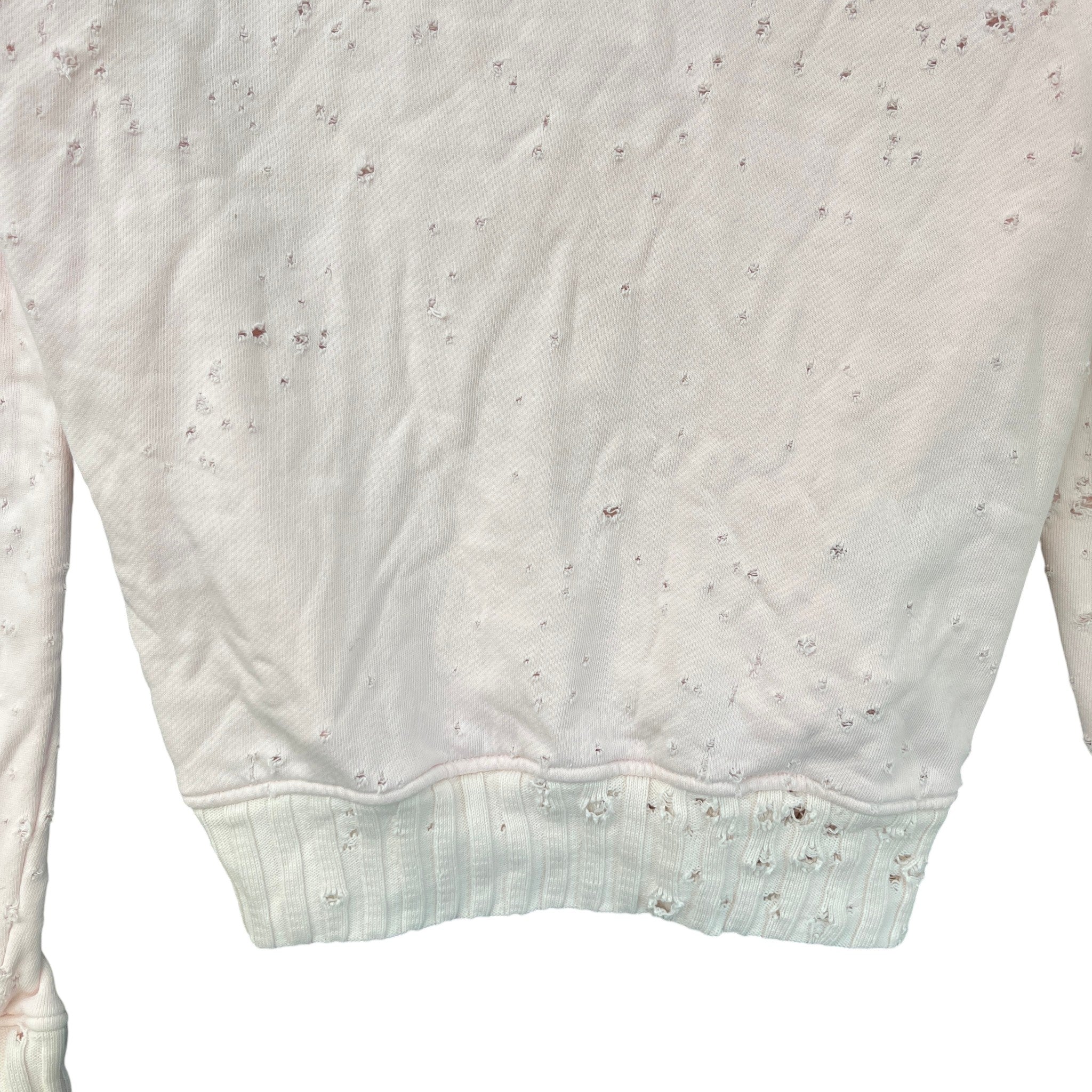 Men's Distressed Sweatshirt Pink Size XS