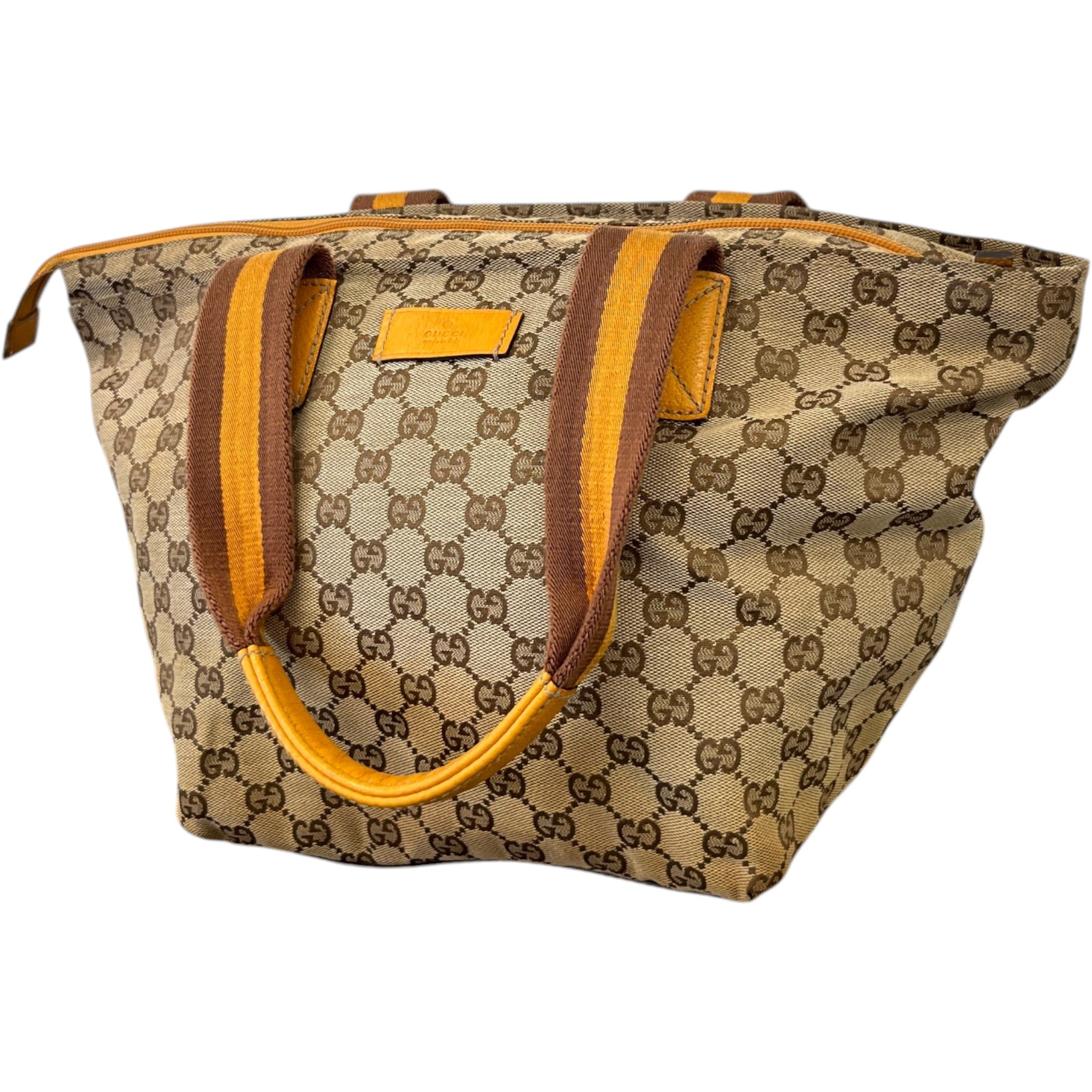 Women's Gg Canvas Web Tote Bag Beige
