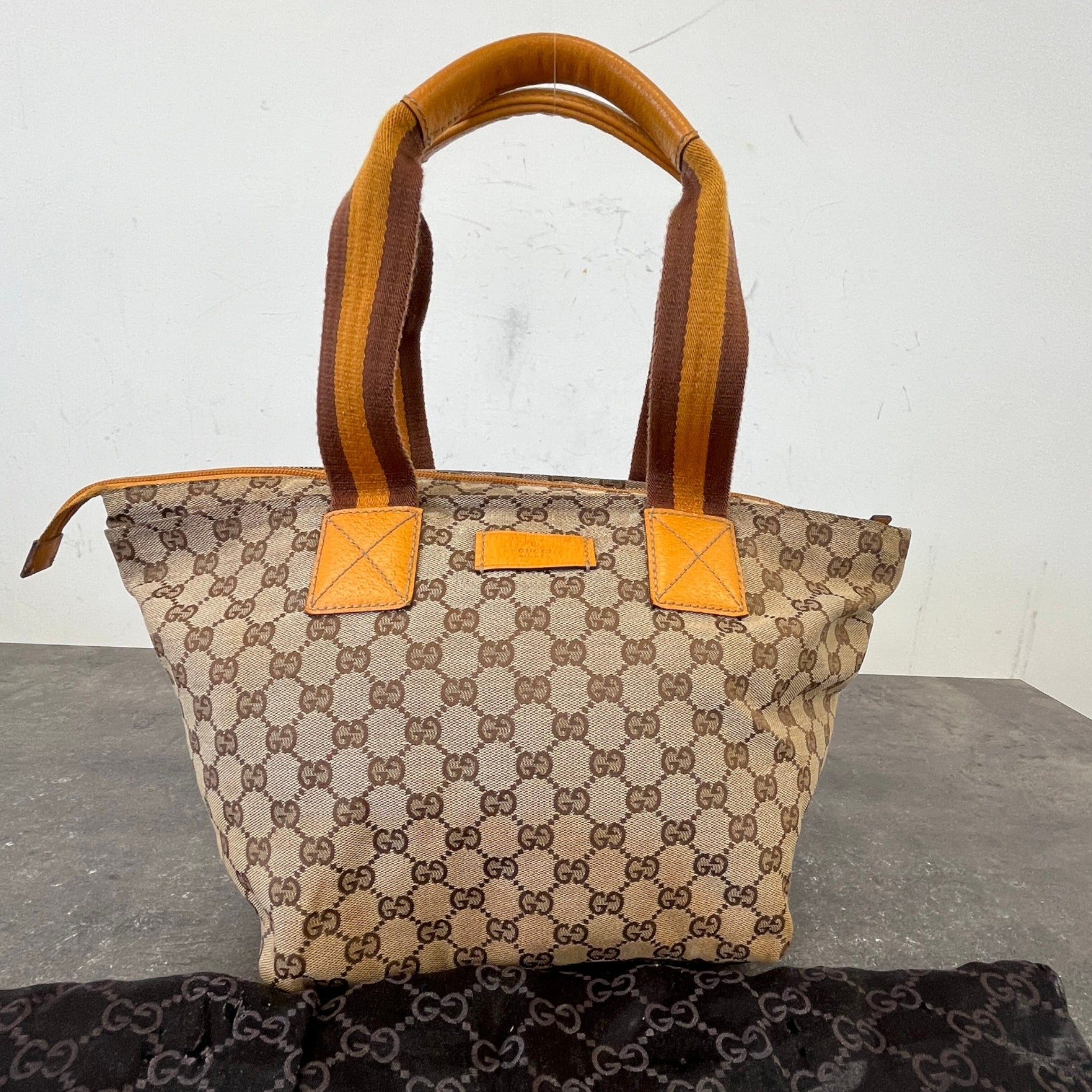 Women's Gg Canvas Web Tote Bag Beige