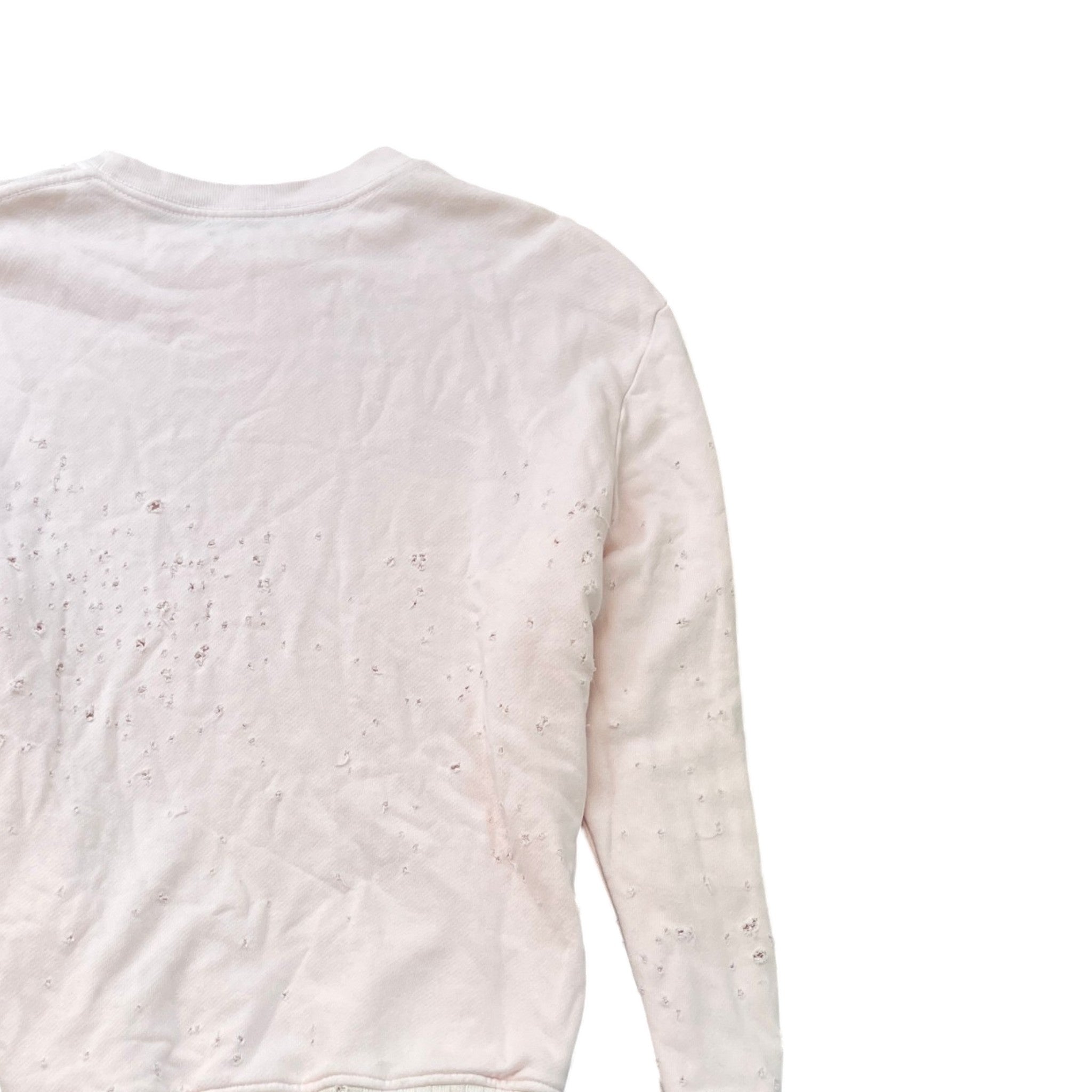 Men's Distressed Sweatshirt Pink Size XS