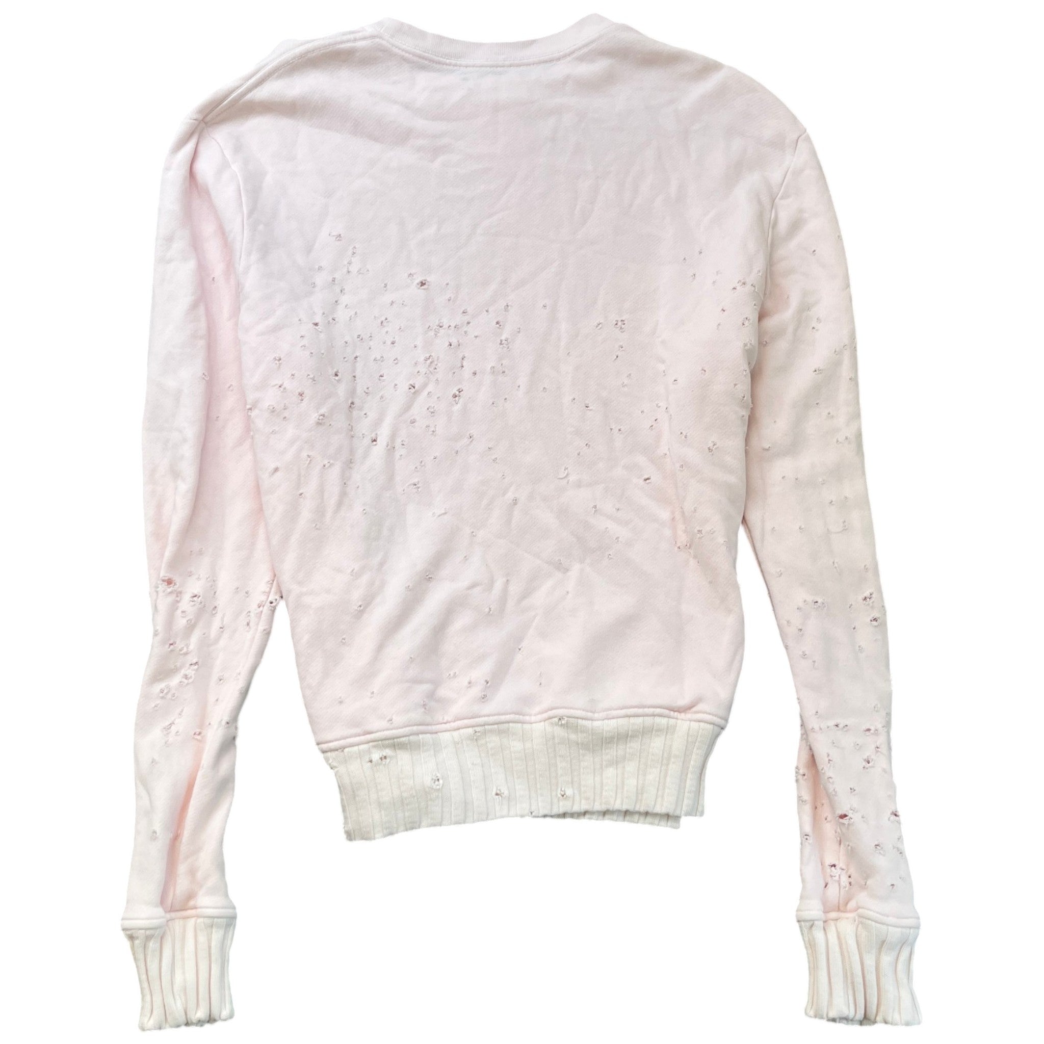 Men's Distressed Sweatshirt Pink Size XS