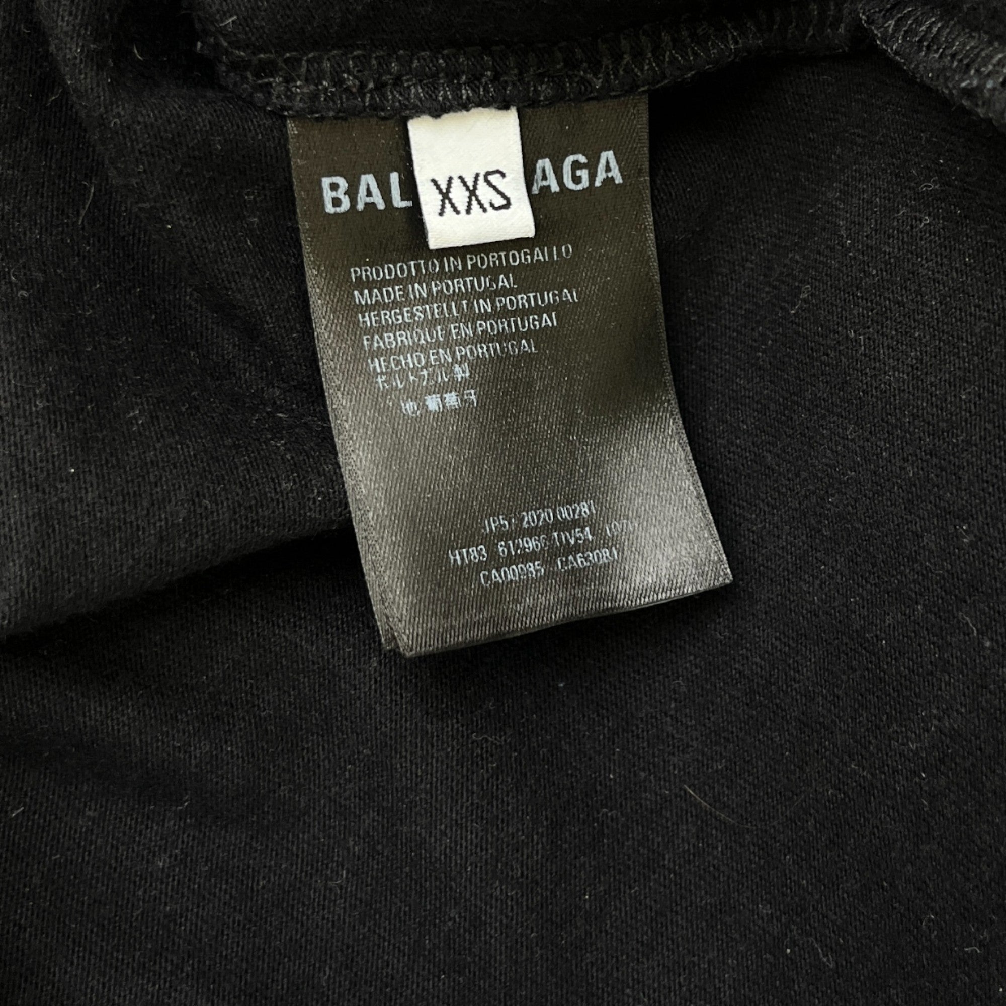 Men's Logo Print T-Shirt Black Size XXS