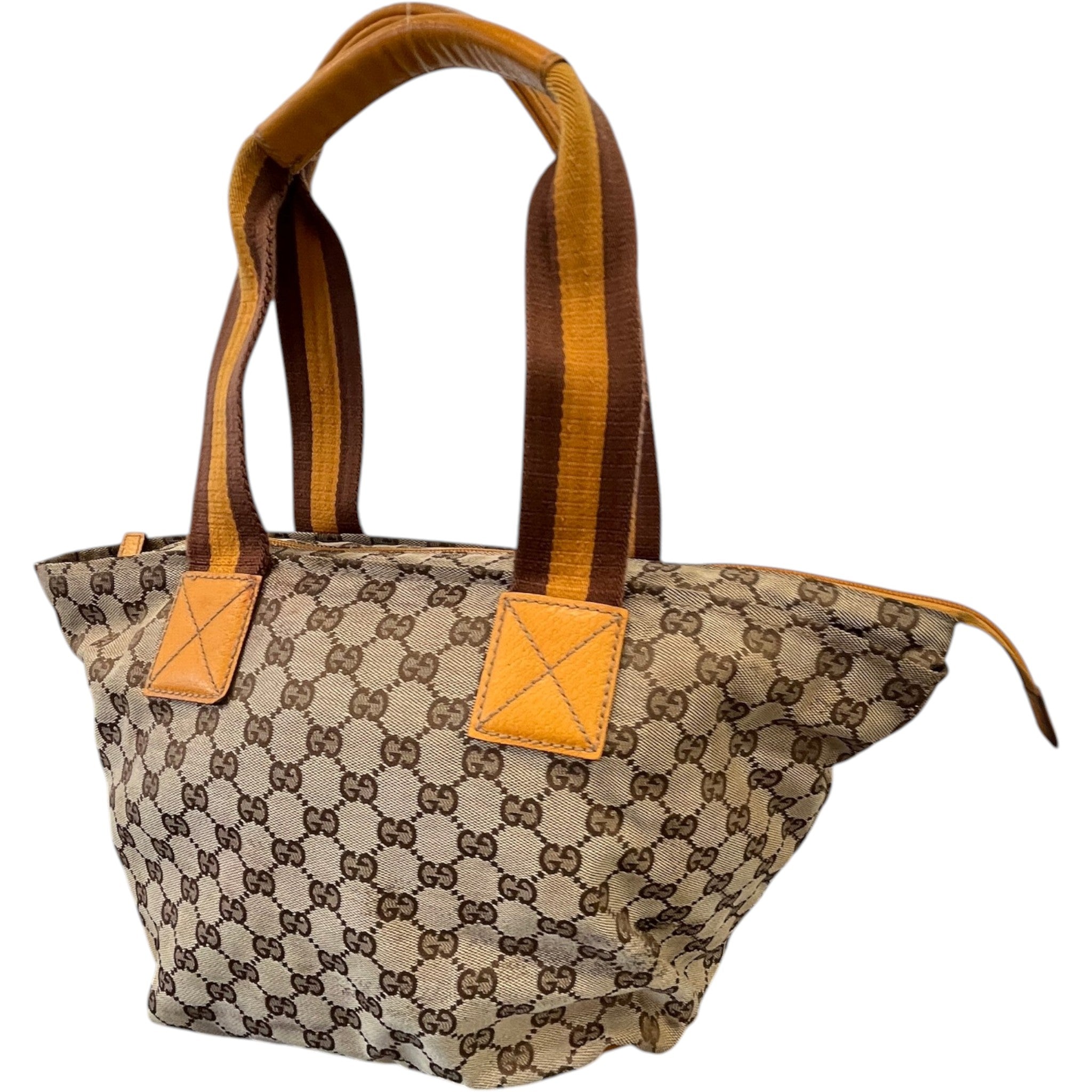 Women's Gg Canvas Web Tote Bag Beige