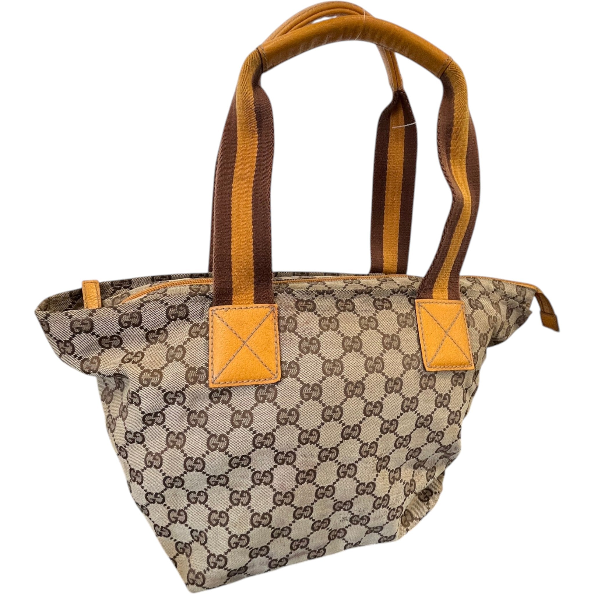 Women's Gg Canvas Web Tote Bag Beige