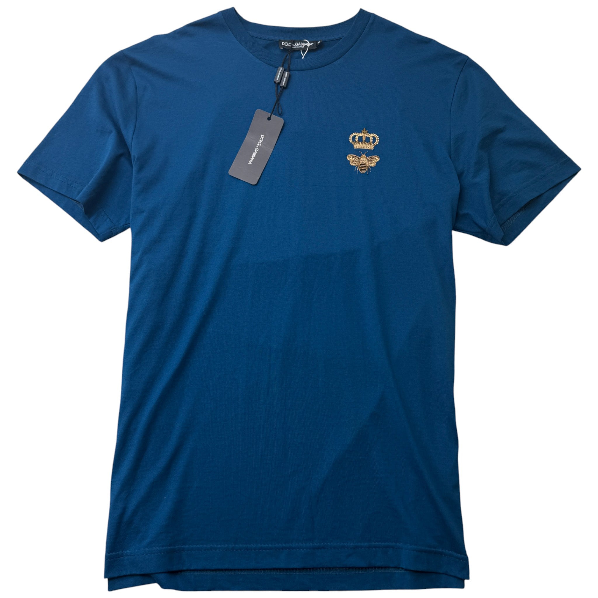 Men's Bee Crown Logo T-Shirt Blue Size XXXL