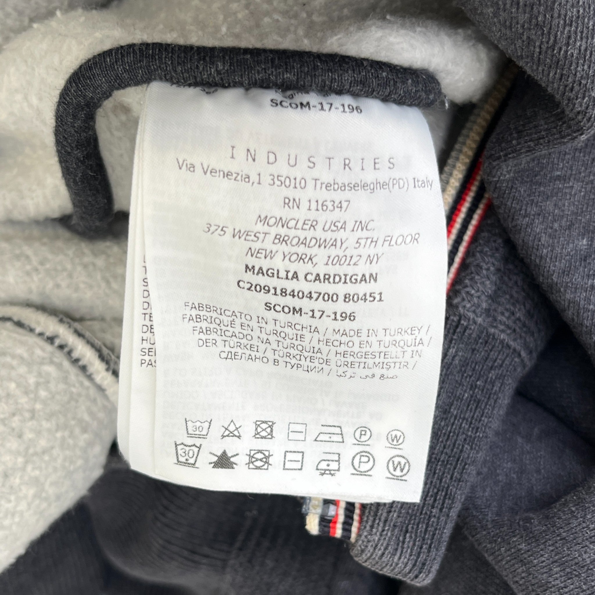 Men's Maglia Cardigan Grey Size XL