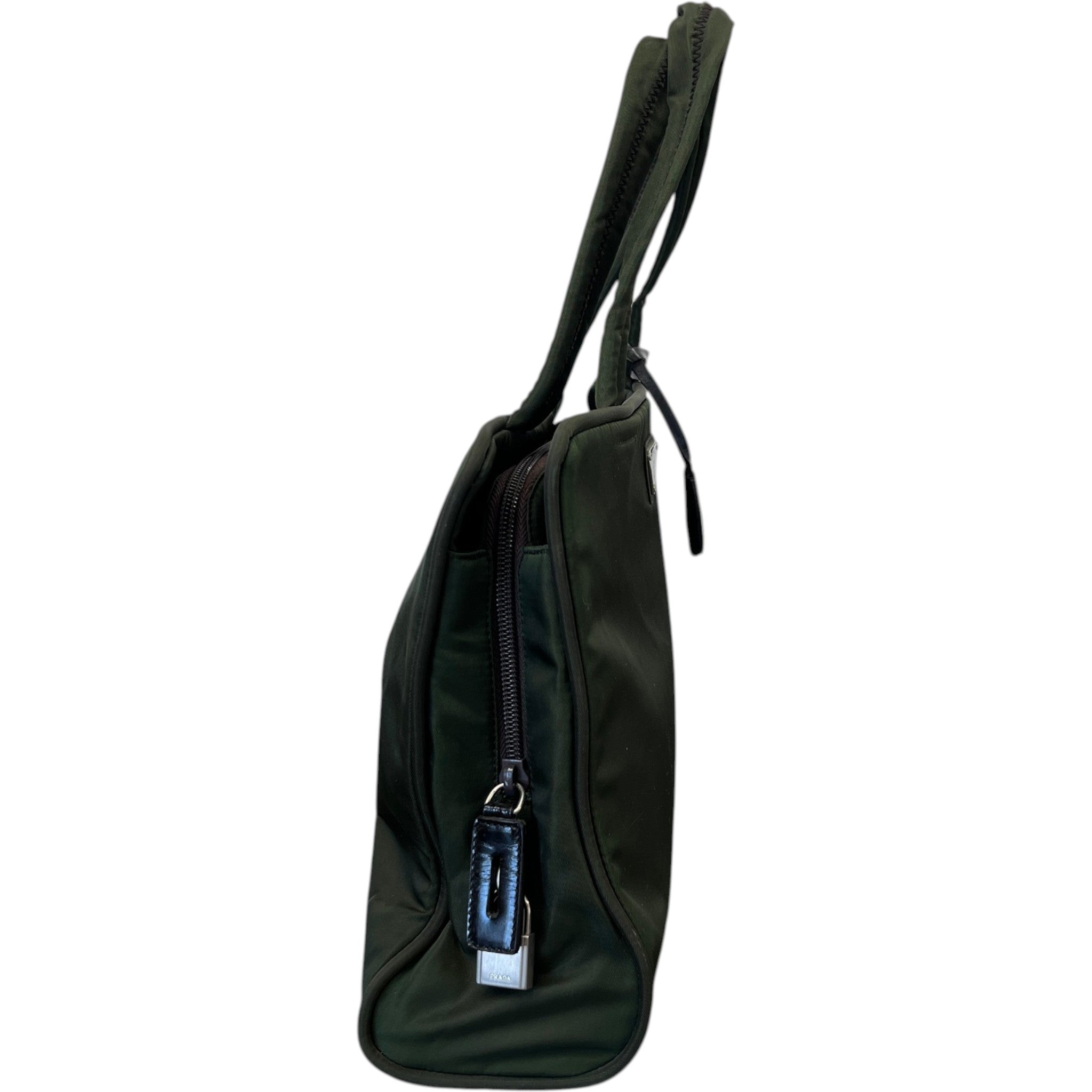 Women's Re-Nylon Plaque Logo Bag Khaki