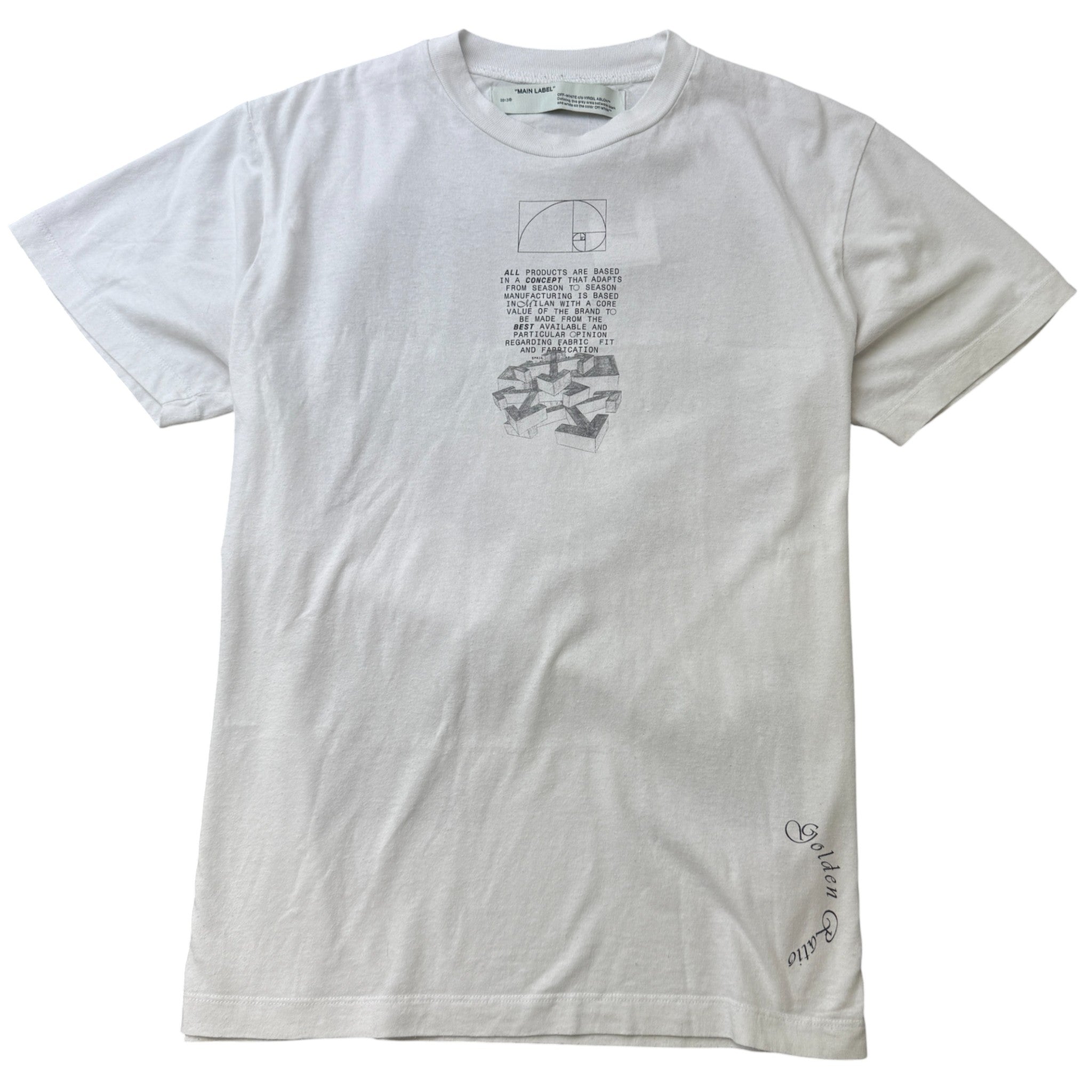 Men's Dripping Arrows T-Shirt White Size XXS