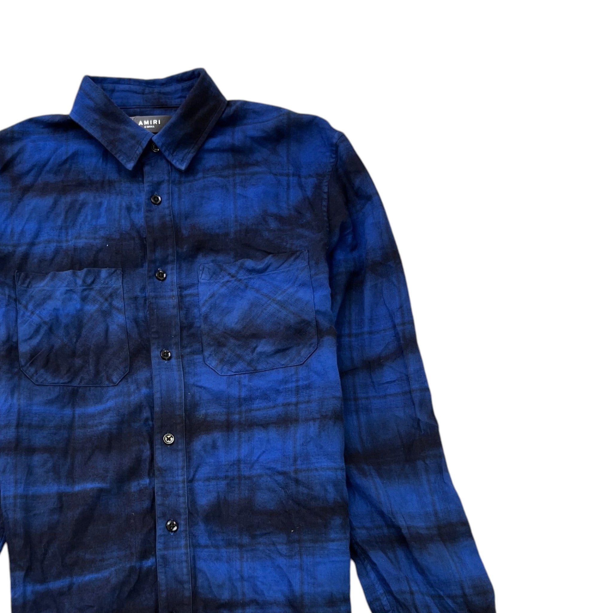 Women's Checkered Long Sleeve Shirt Navy Size XS