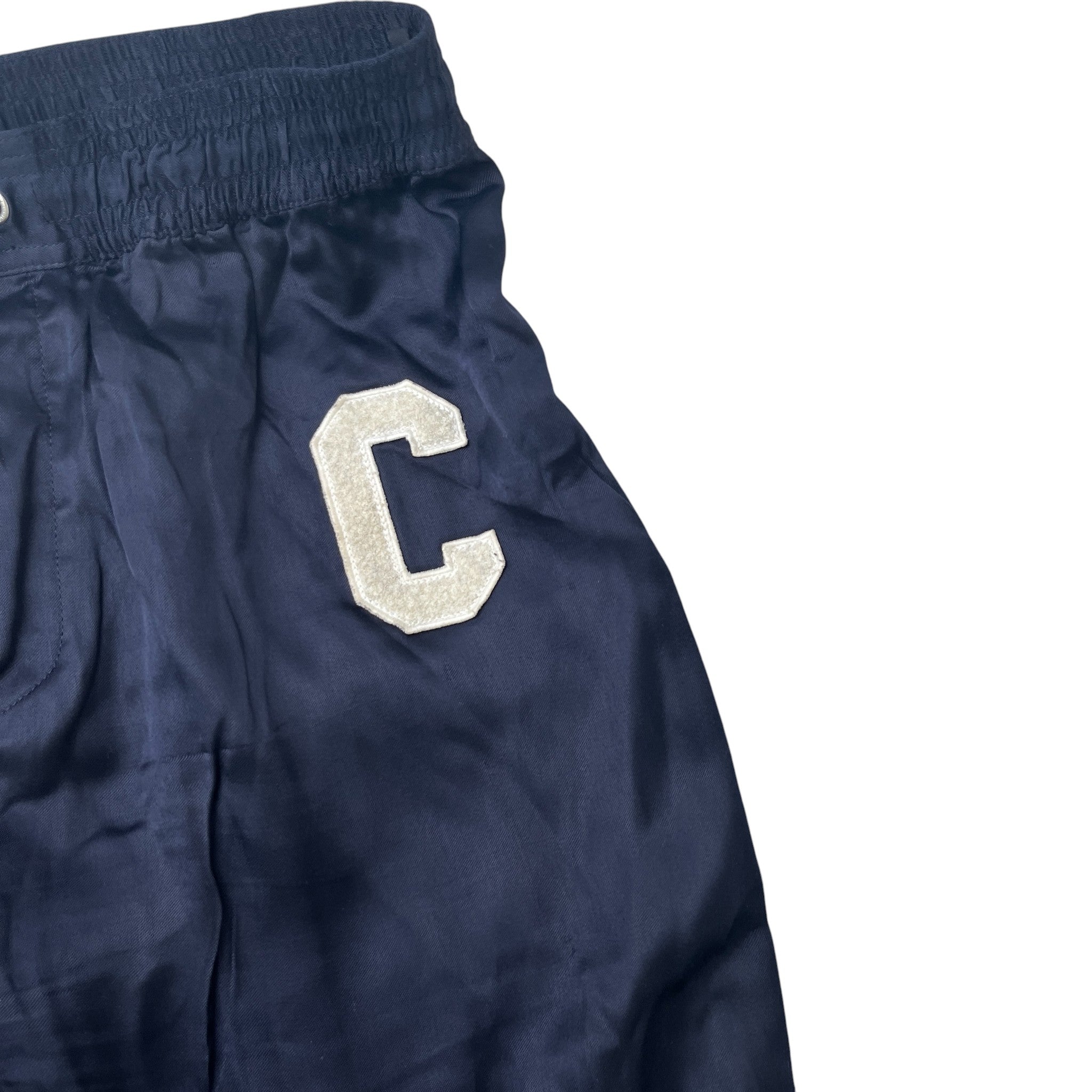 Women's C Logo Stripe Joggers Navy Size Waist 38"