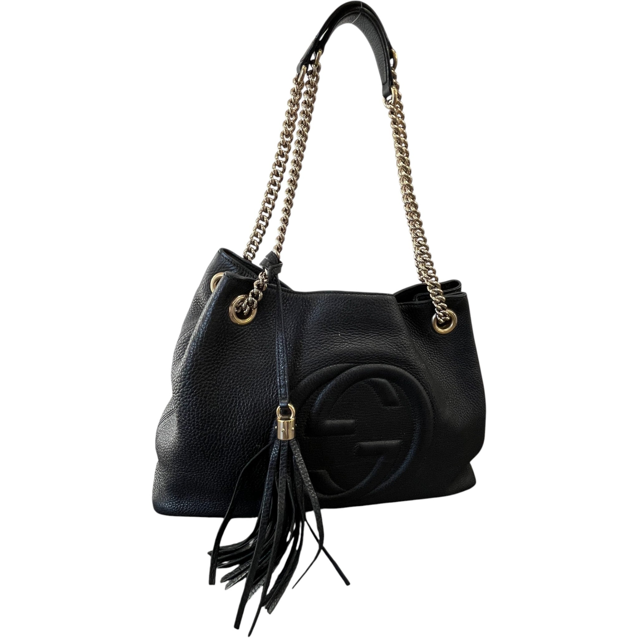 Women's Soho Chain Tote Handbag Black