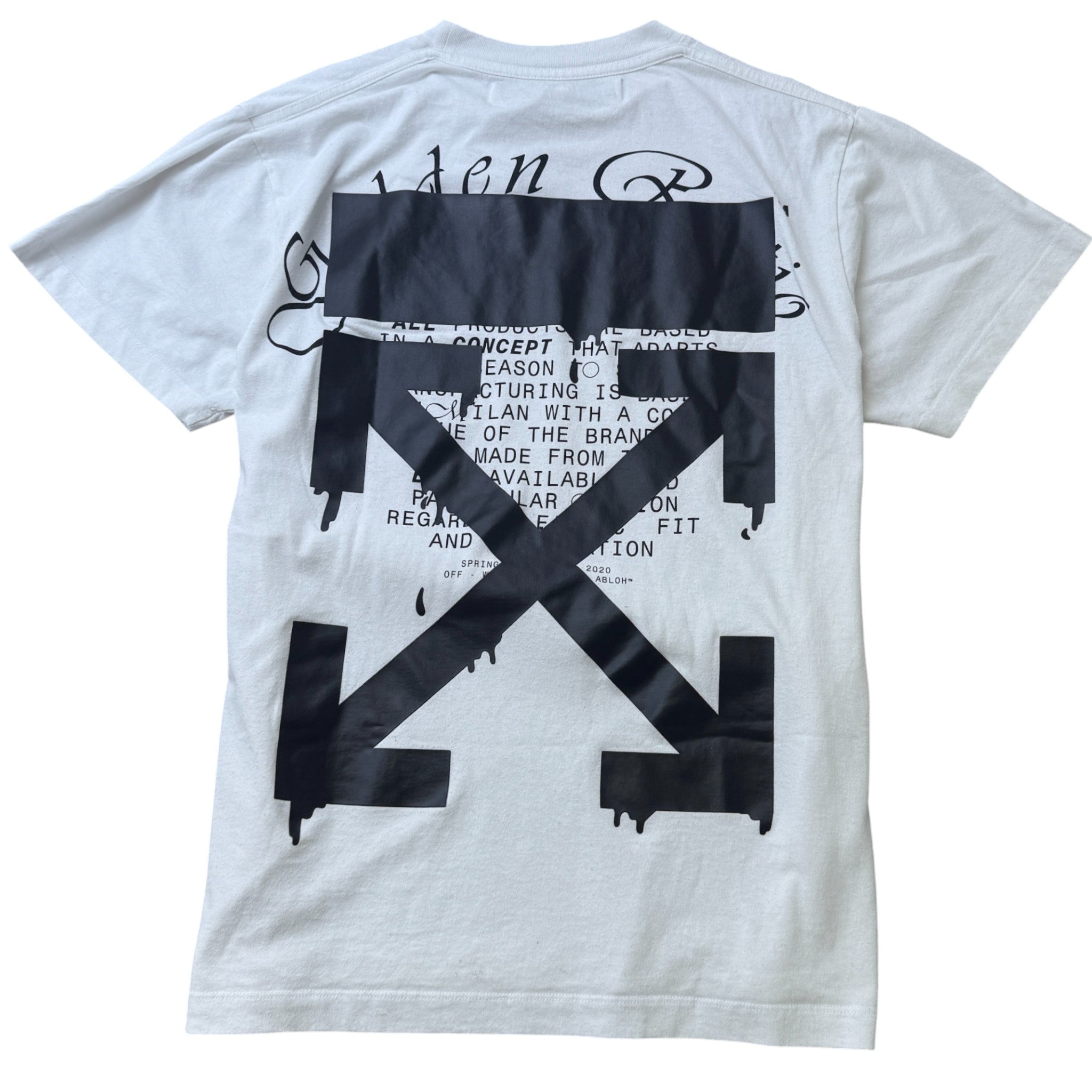 Men's Dripping Arrows T-Shirt White Size XXS