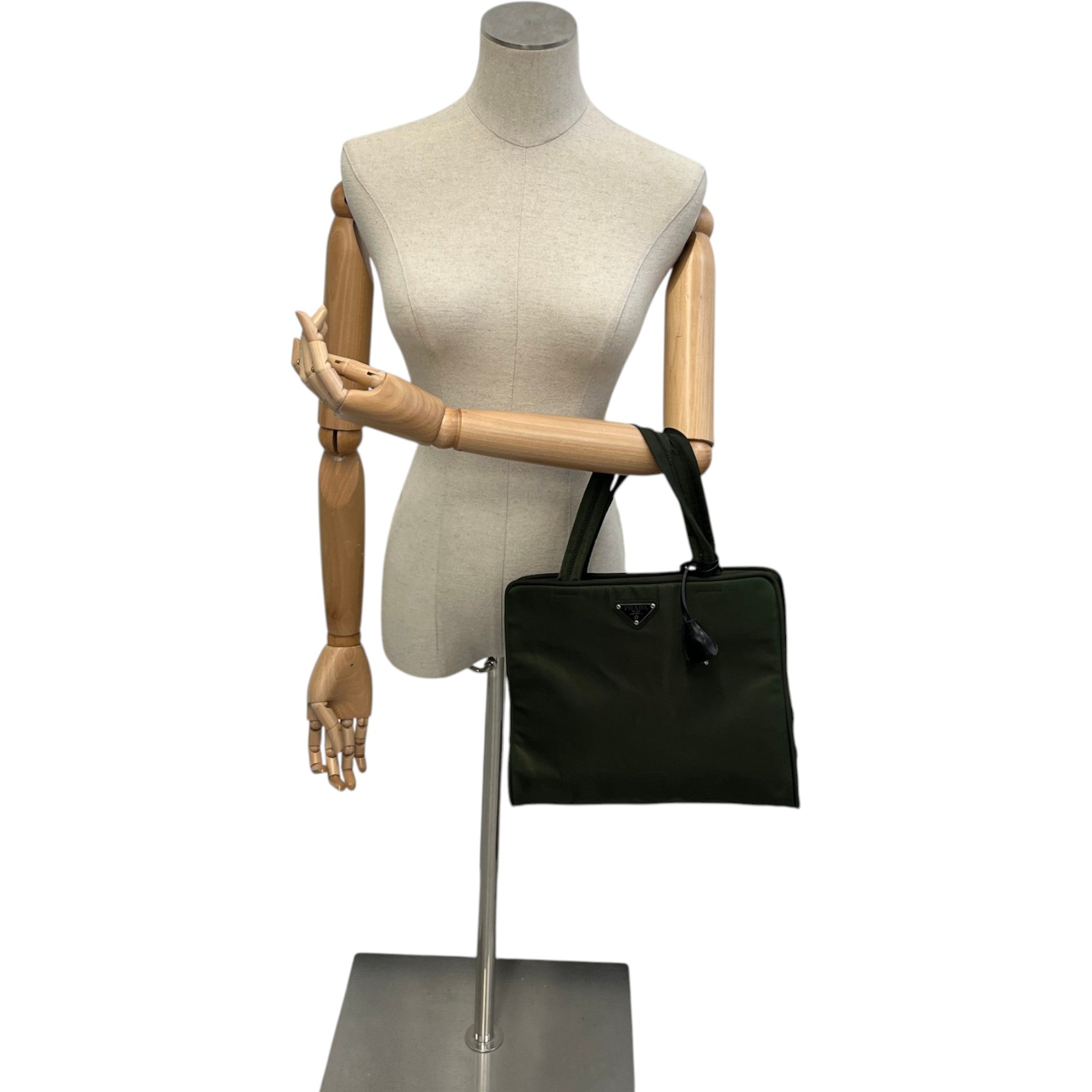 Women's Re-Nylon Plaque Logo Bag Khaki