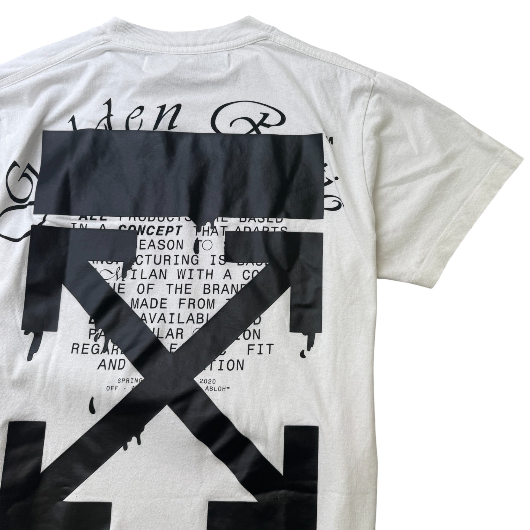 Men's Dripping Arrows T-Shirt White Size XXS