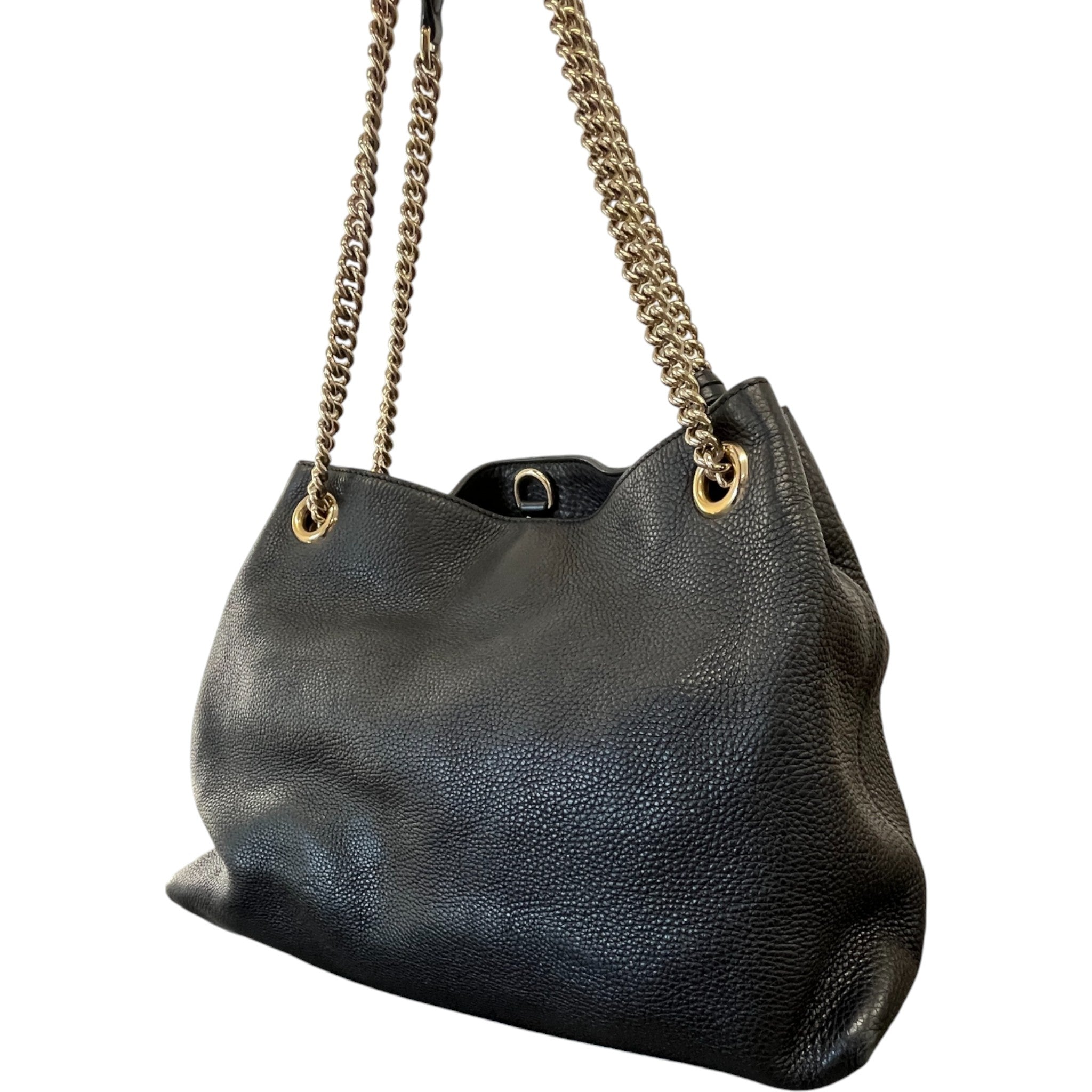 Women's Soho Chain Tote Handbag Black