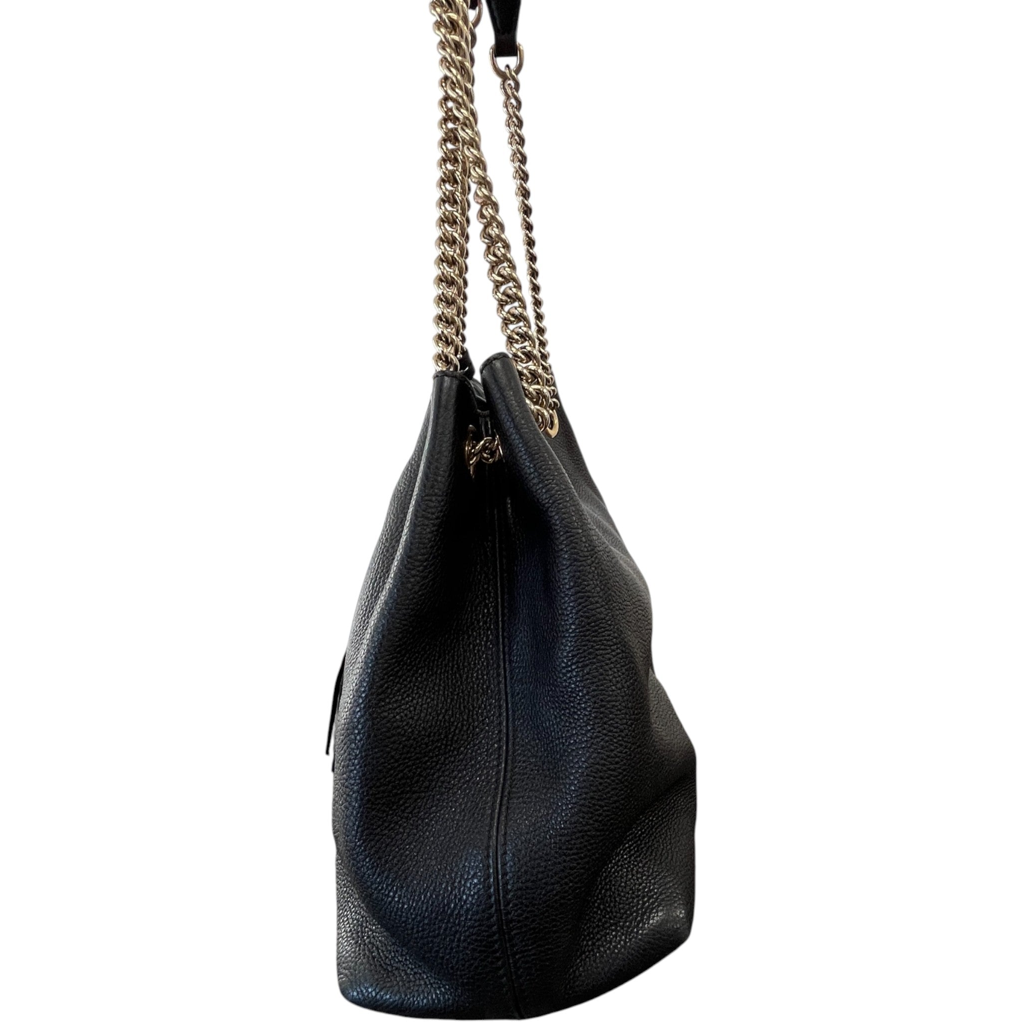Women's Soho Chain Tote Handbag Black