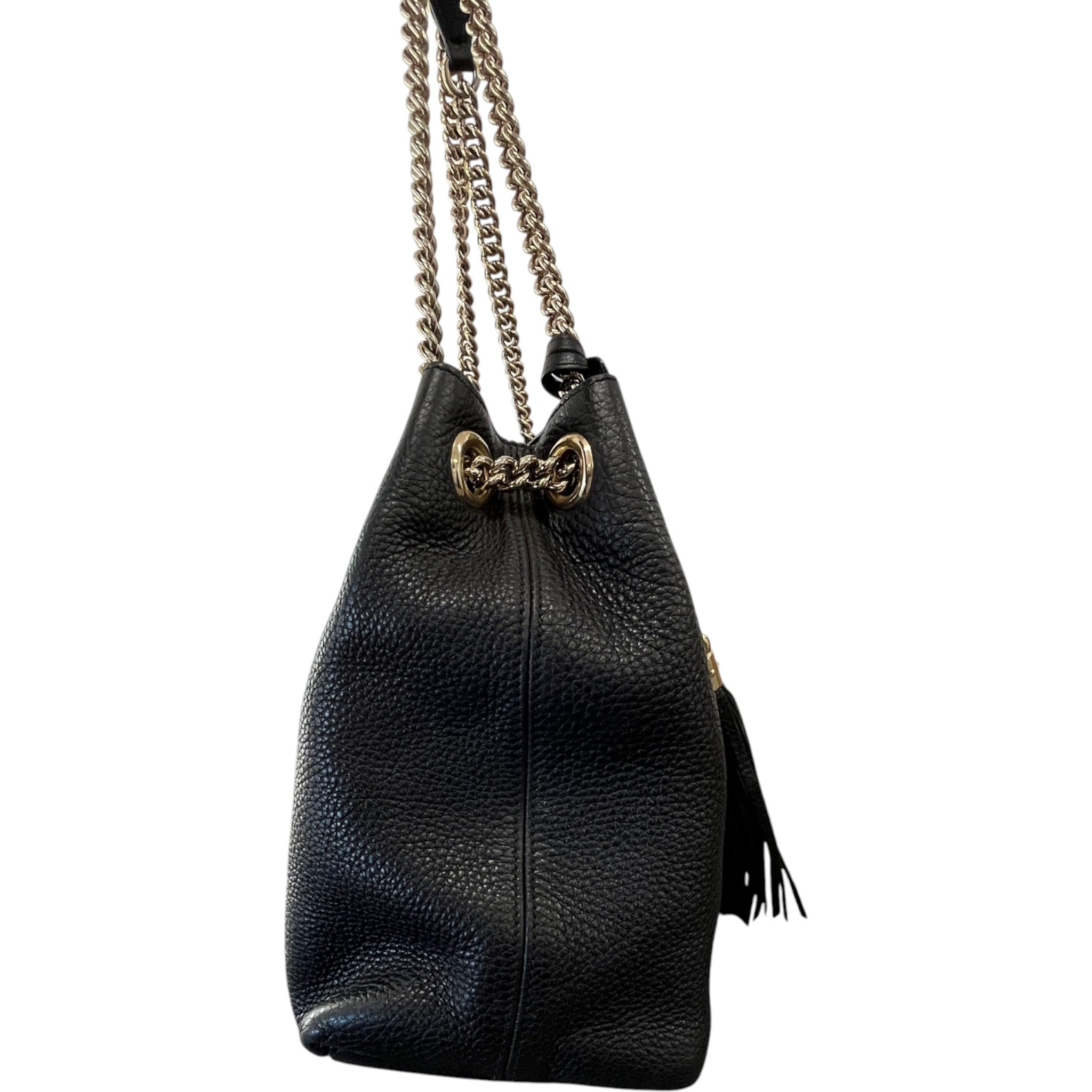 Women's Soho Chain Tote Handbag Black