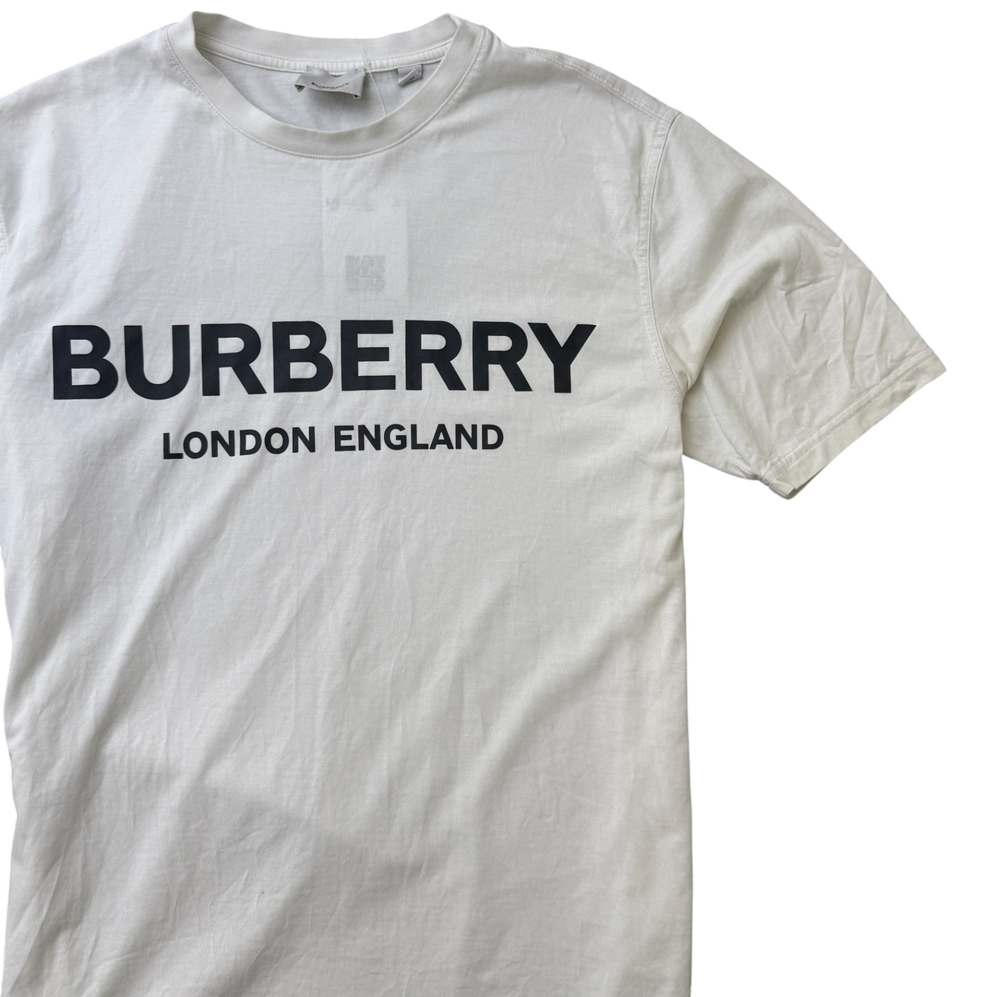 Men's Logo Print T-Shirt White Size XS