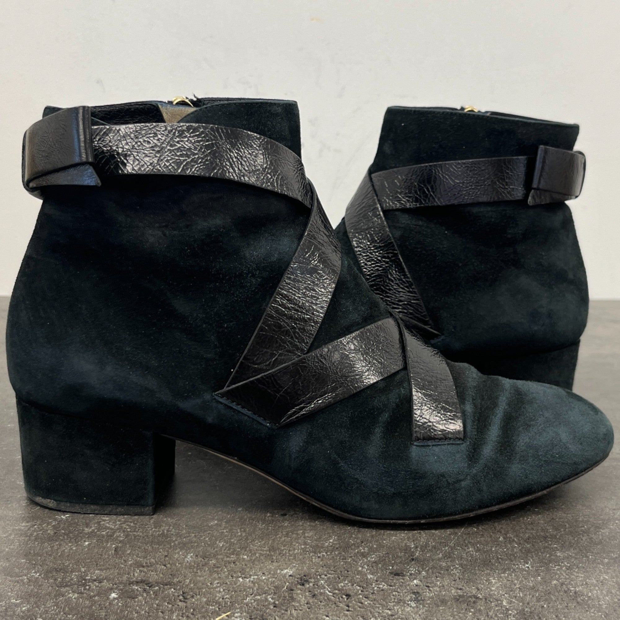 Women's Suede Ankle Boots Black Size EU 37 / UK 4