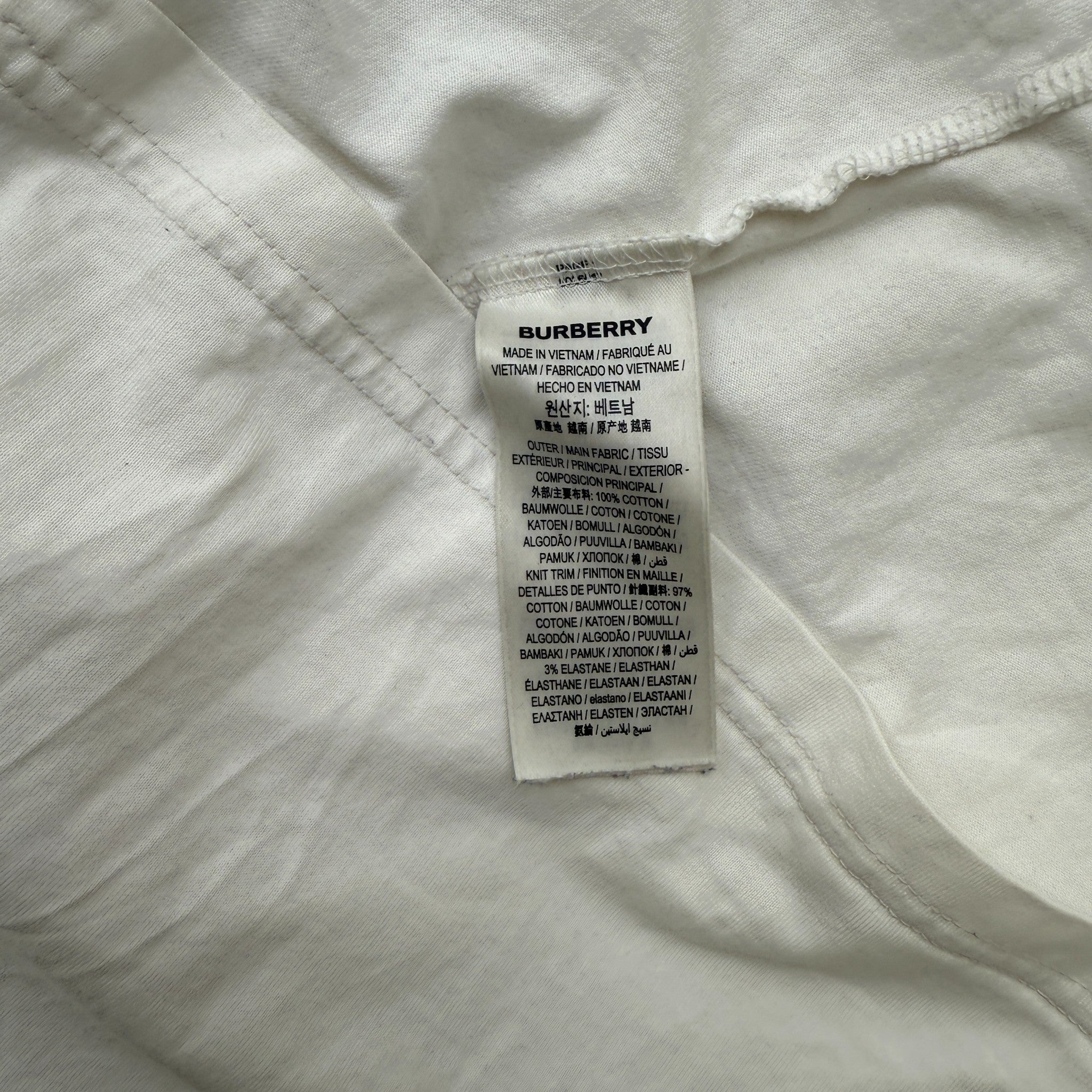 Men's Logo Print T-Shirt White Size XS