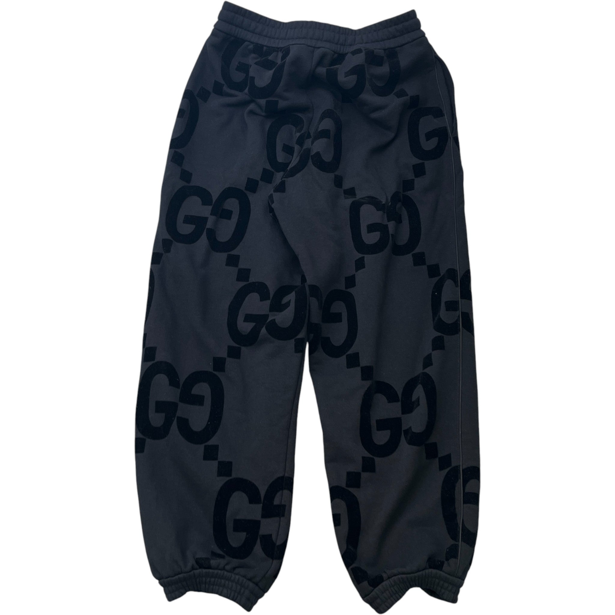 Men's Jumbo Gg Flocked Joggers Black Size XS