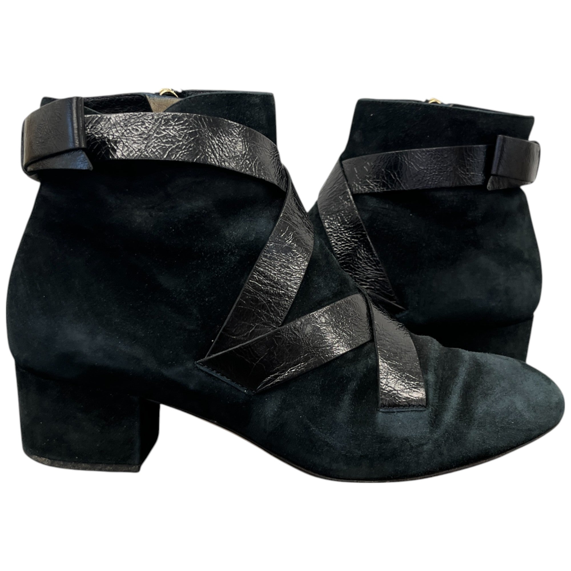 Women's Suede Ankle Boots Black Size EU 37 / UK 4