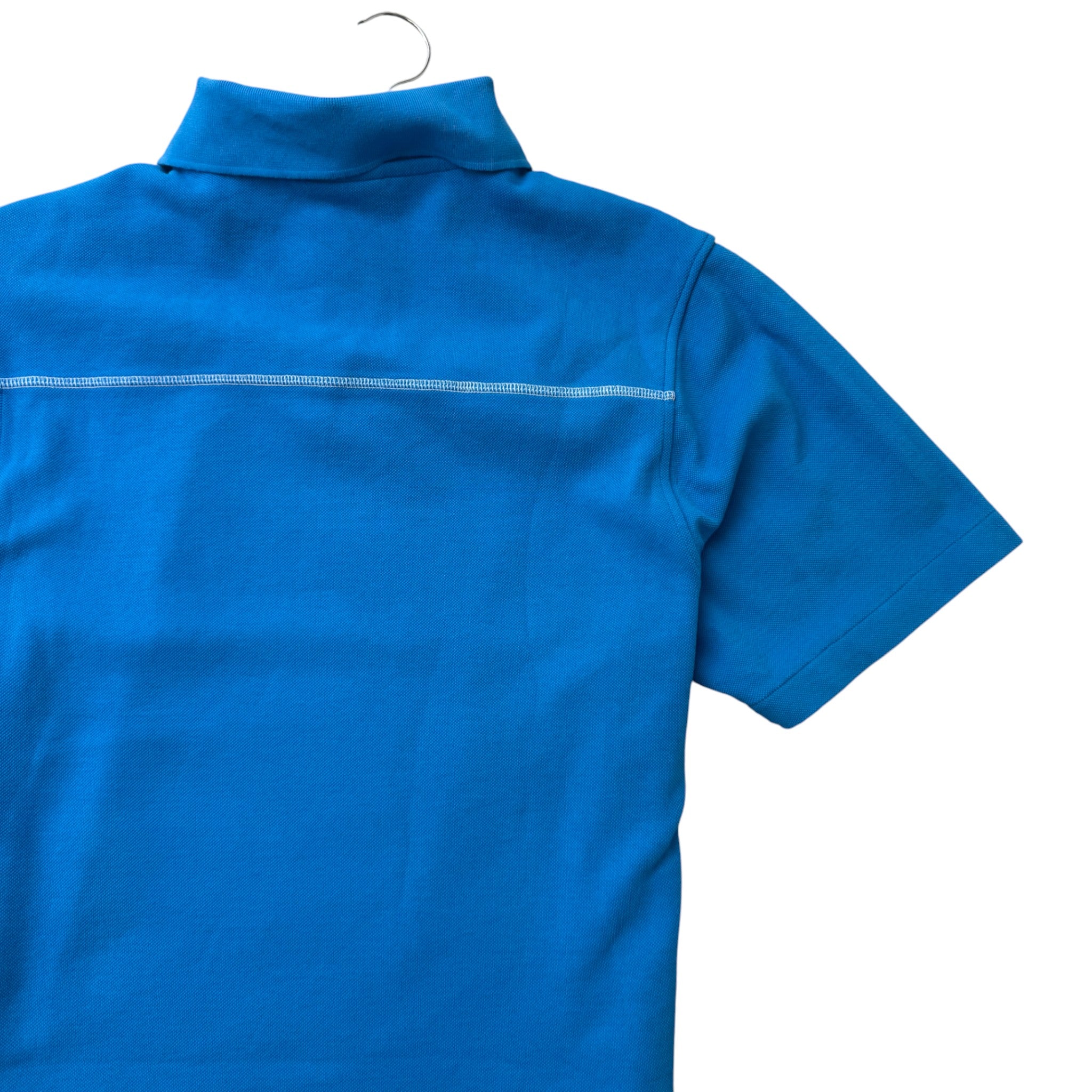 Men's Vainilla Brand-Embroidered Polo Shirt Blue Size M