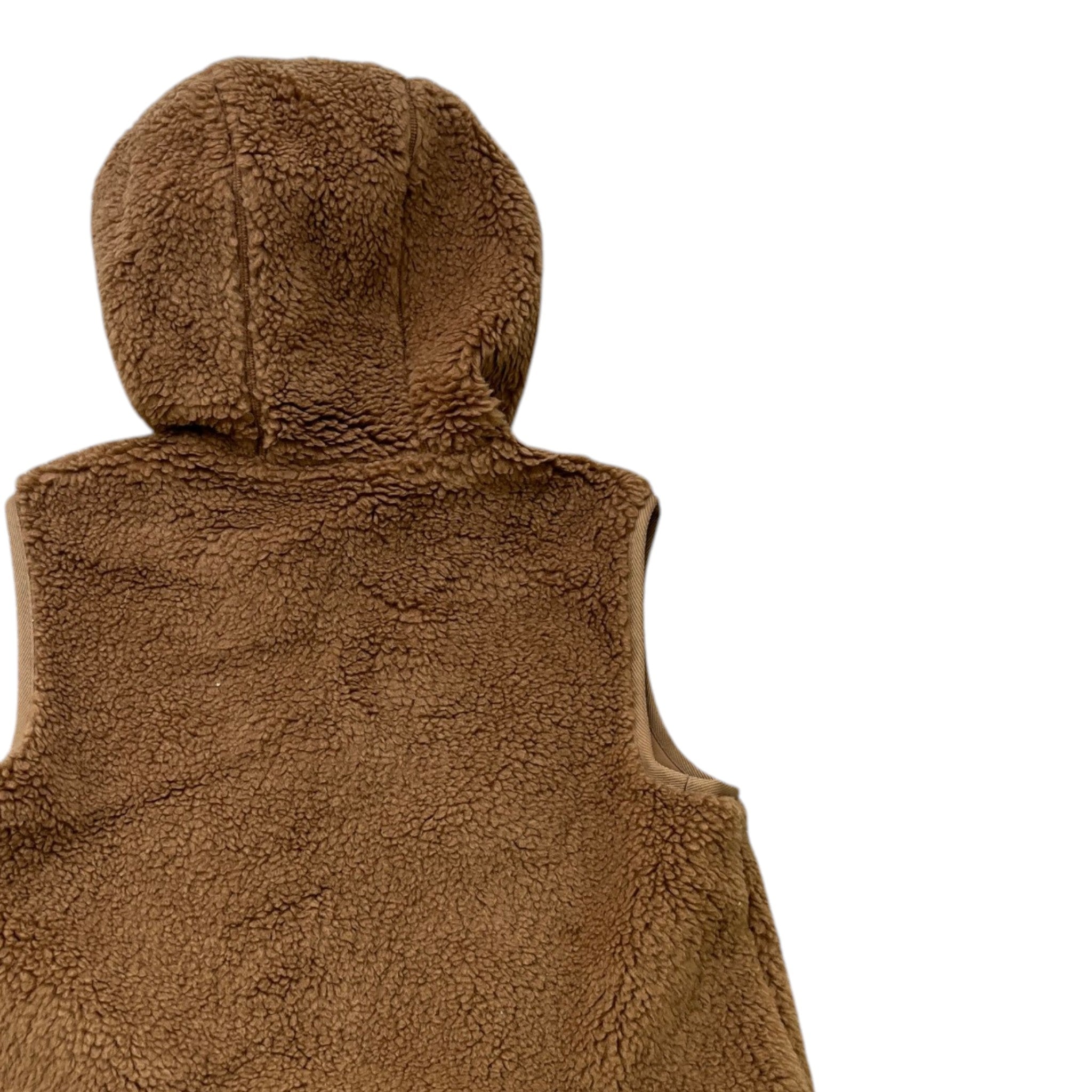 Women's Appliquéd Fleece Gilet Brown Size IT 38 / UK 6