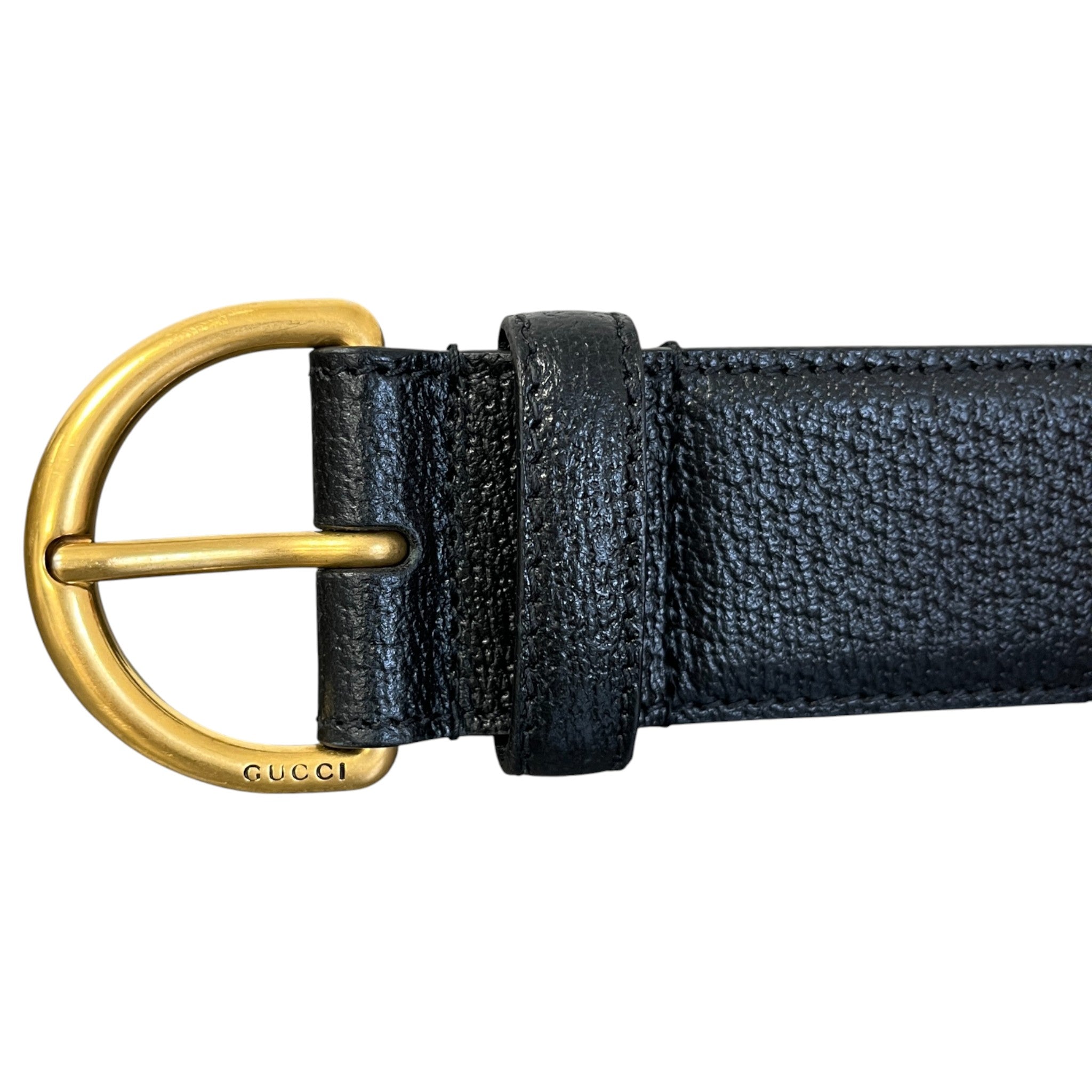 Men's Logo Buckle Belt Black Size 85CM / UK 10