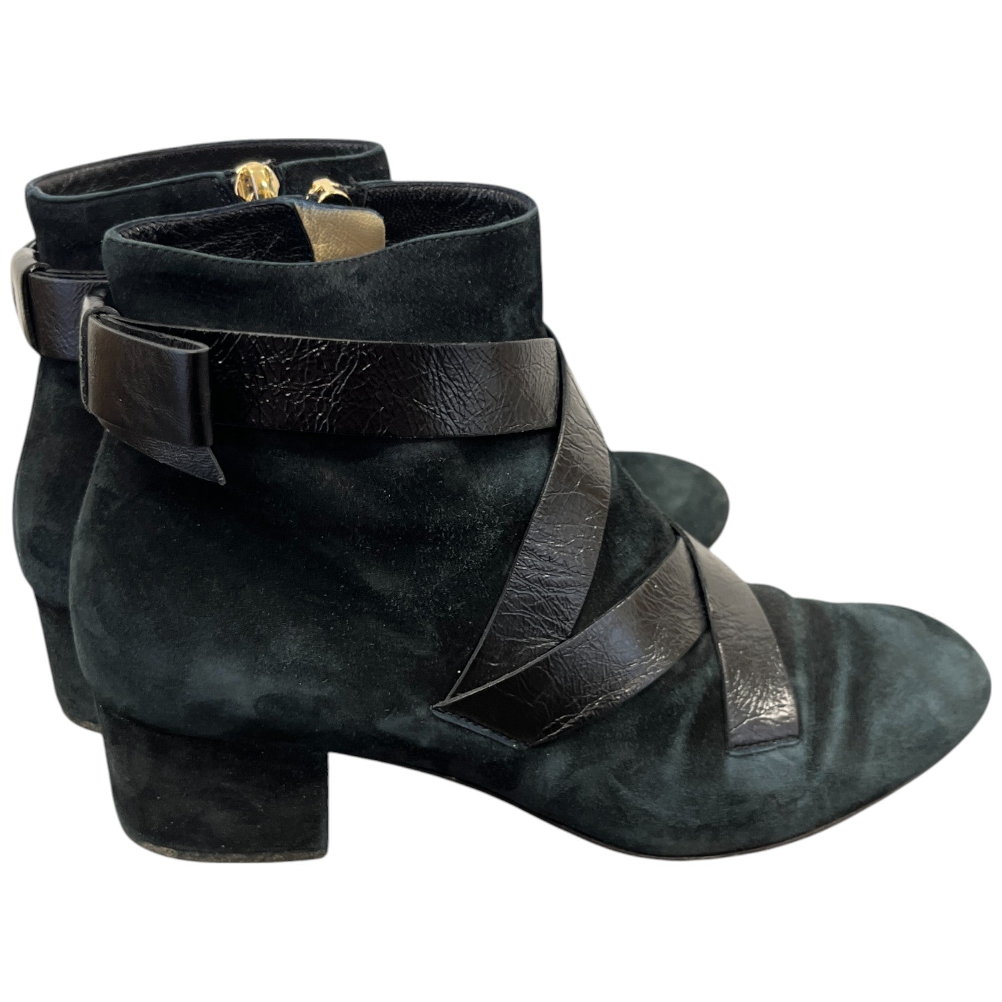 Women's Suede Ankle Boots Black Size EU 37 / UK 4