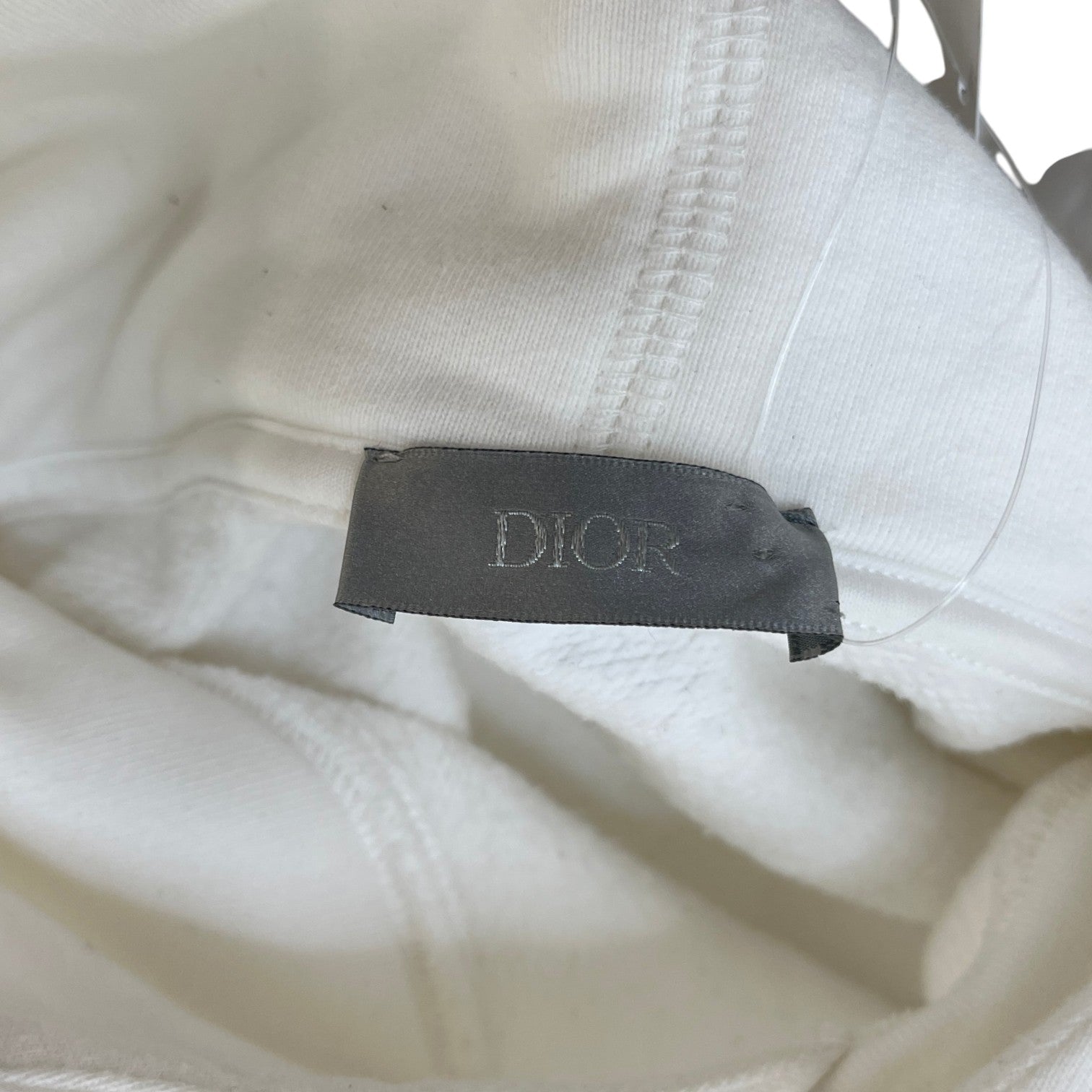 Men's Embroidered Logo Hoodie White Size XS
