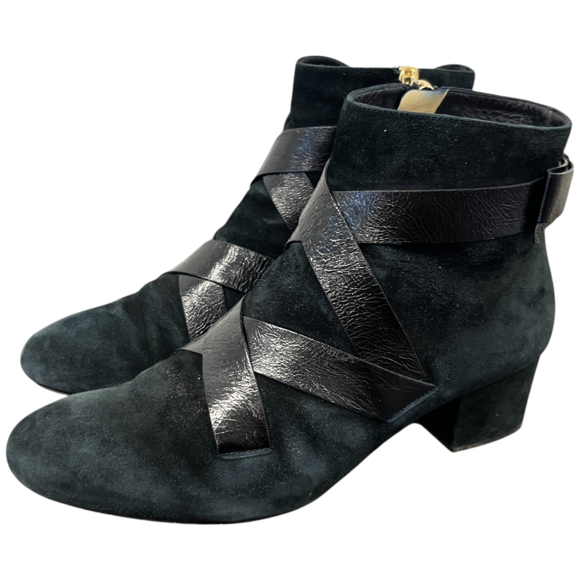 Women's Suede Ankle Boots Black Size EU 37 / UK 4