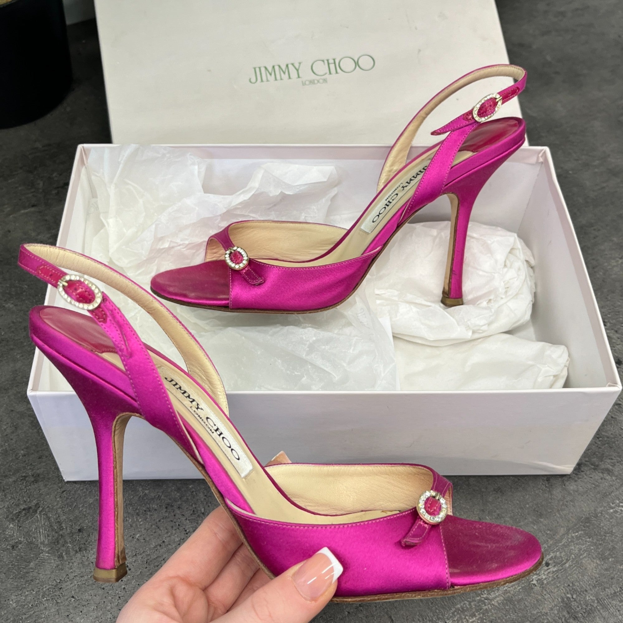 Women's Slingback Heels Pink Size EU 38 / UK 5