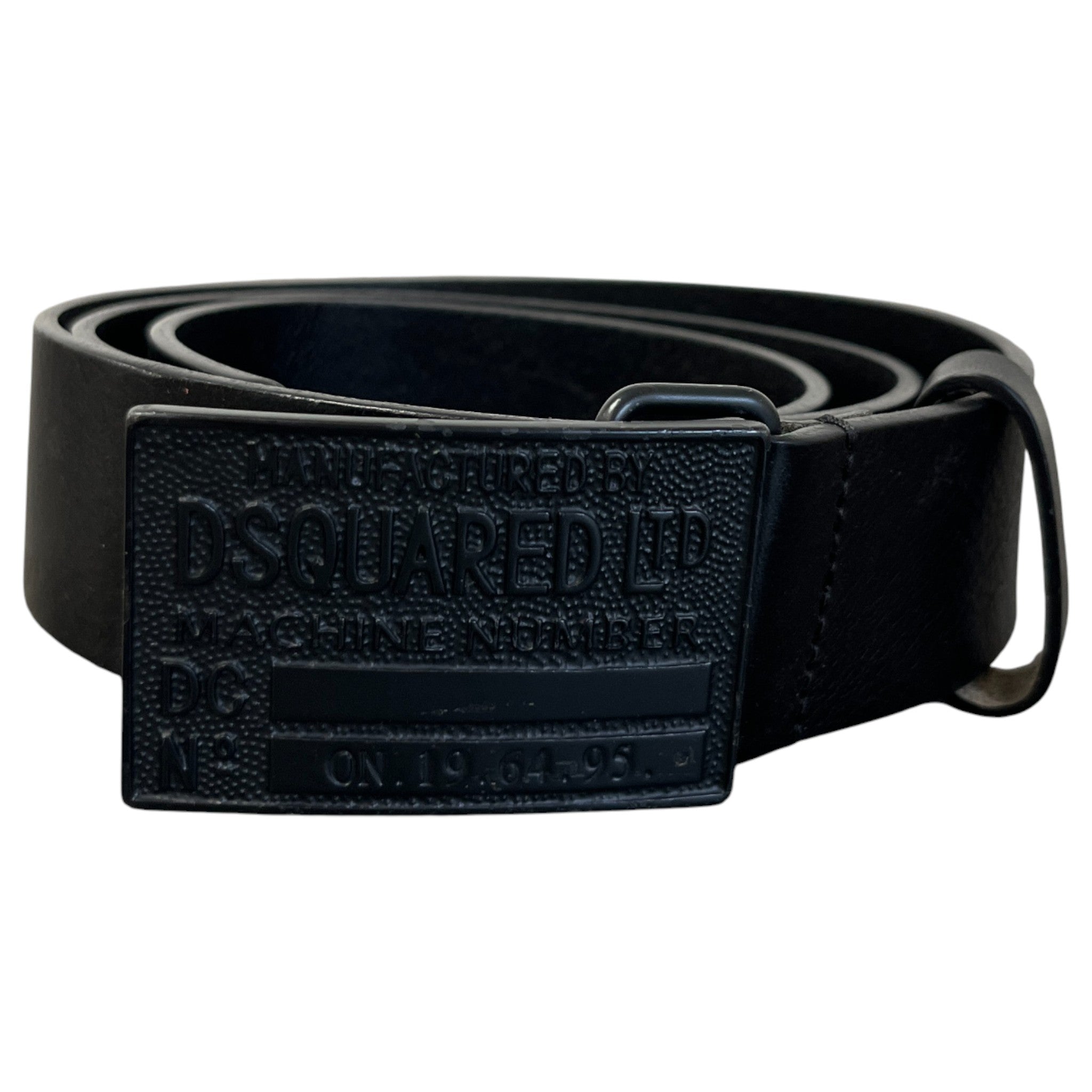 Men's Logo Print Belt Black Size Waist 32"